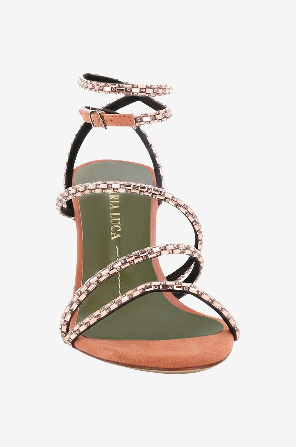 Sandales à talon en daim Gaia