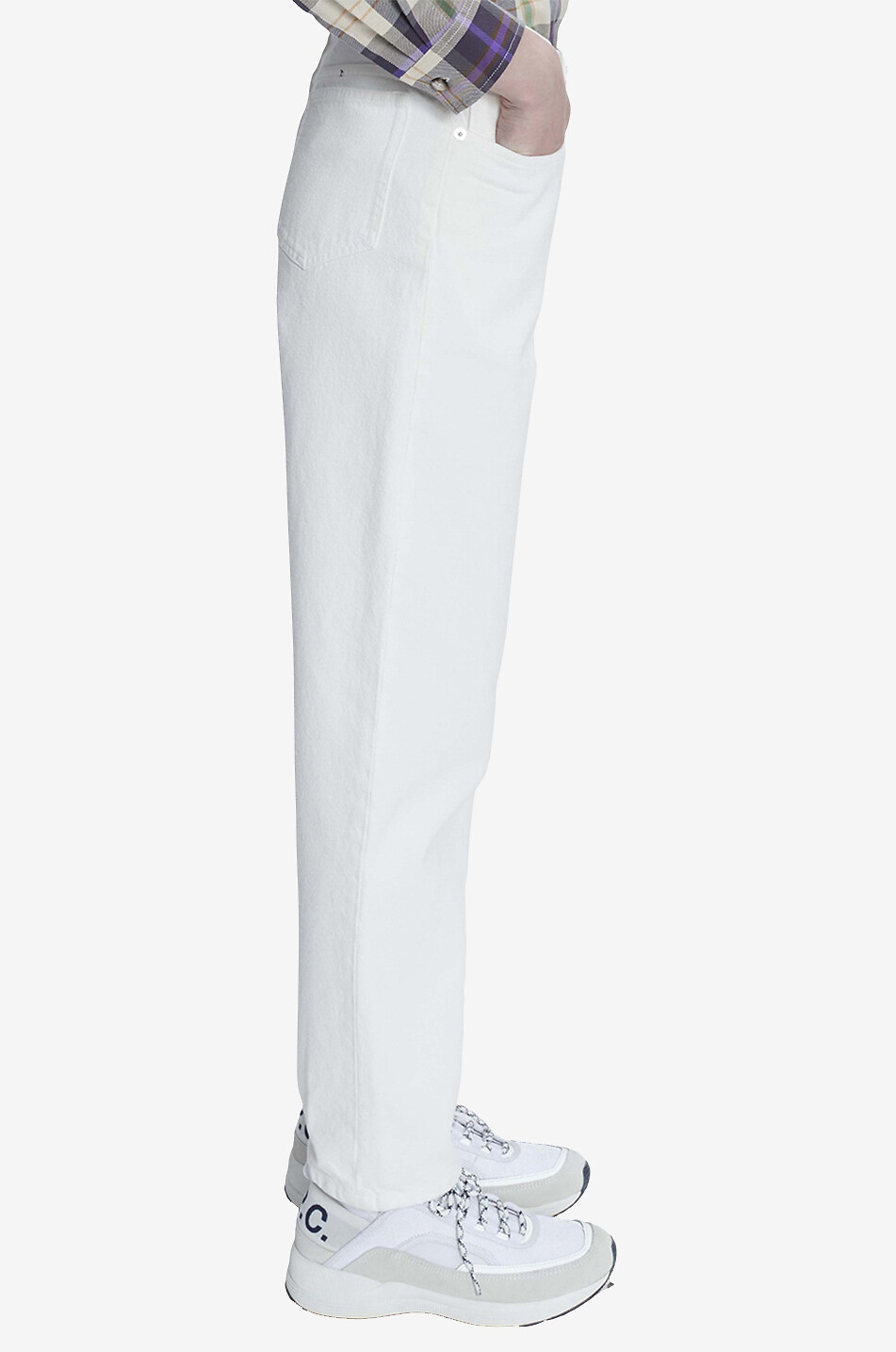 A.P.C. Jean droit en coton Martin Femme BLANC CASSE 3