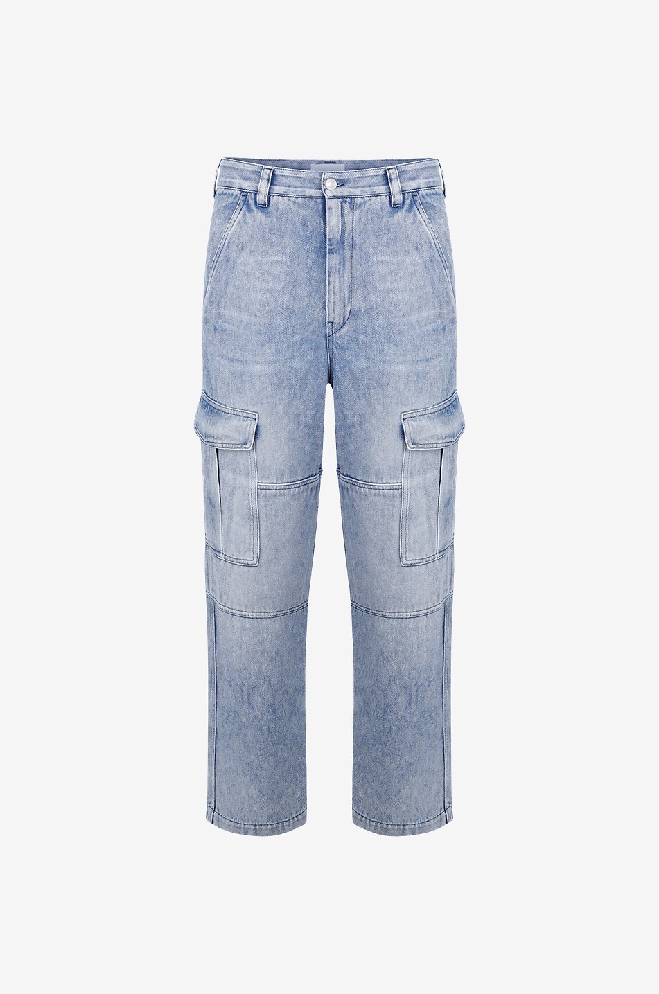 Terence faded denim cargo trousers