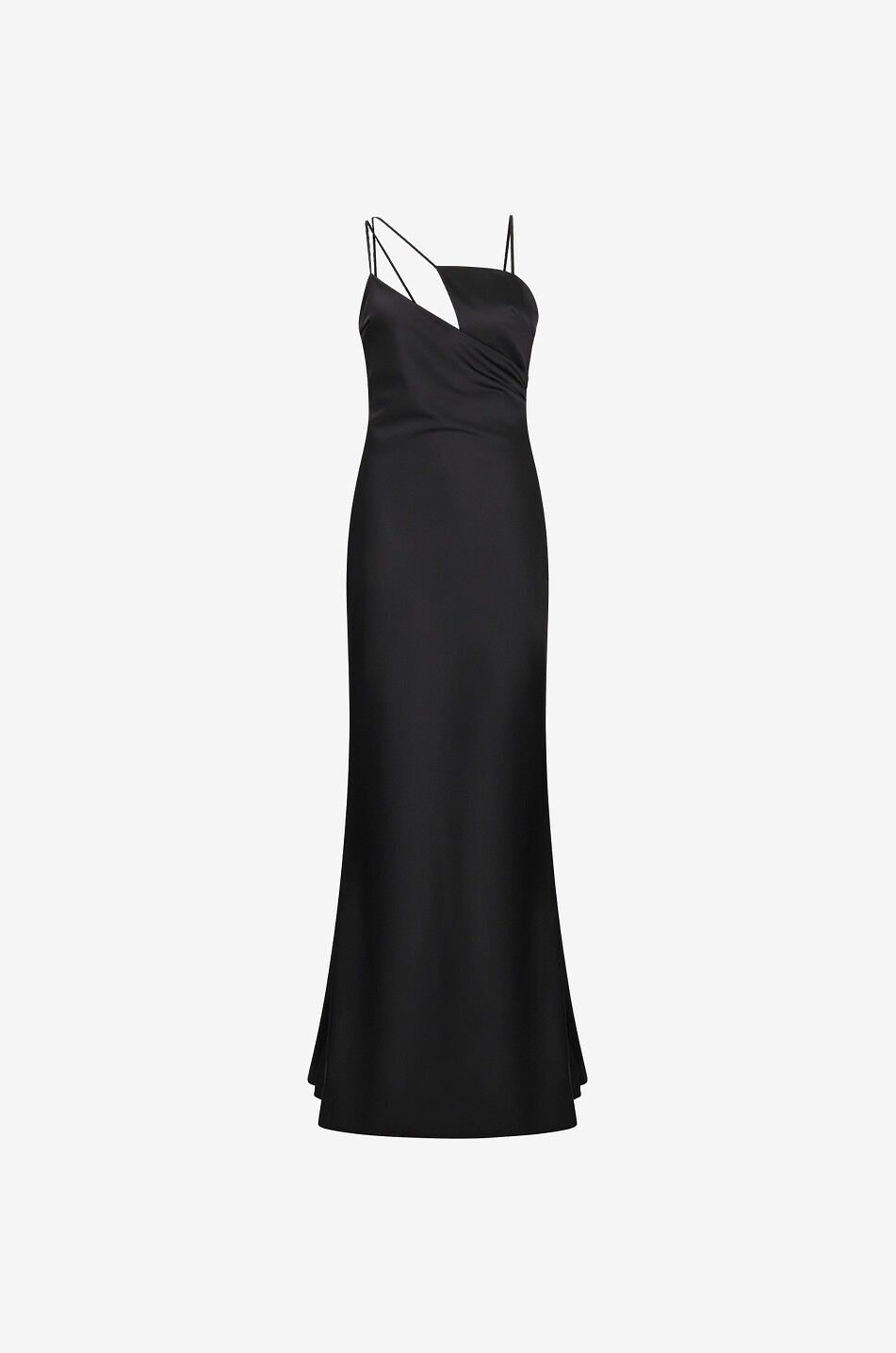 THE ATTICO Langes Satin-Trägerkleid Melva Damen SCHWARZ 1