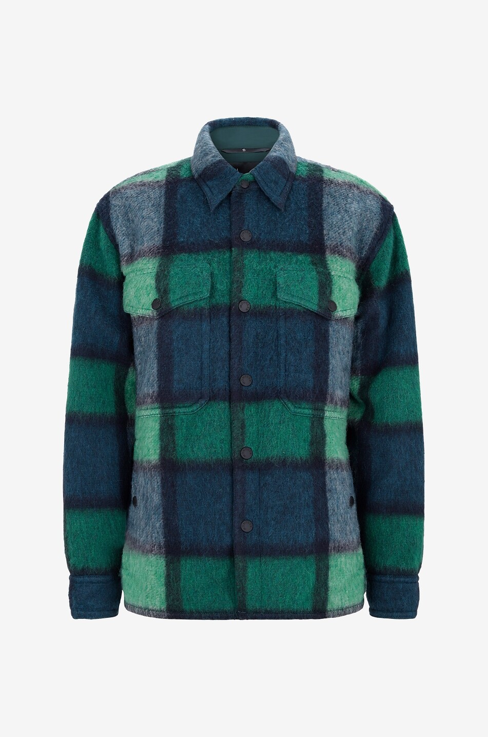 Checked shirt jacket mens best sale