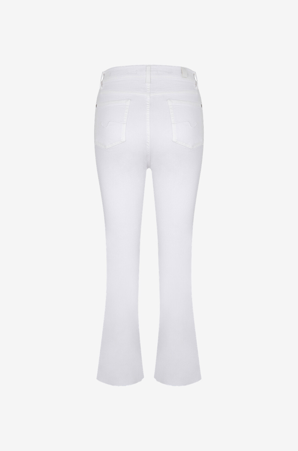 7 FOR ALL MANKIND HW Slim Kick Optic With Raw Cut Hem cotton slim fit jeans Women WHITE 2