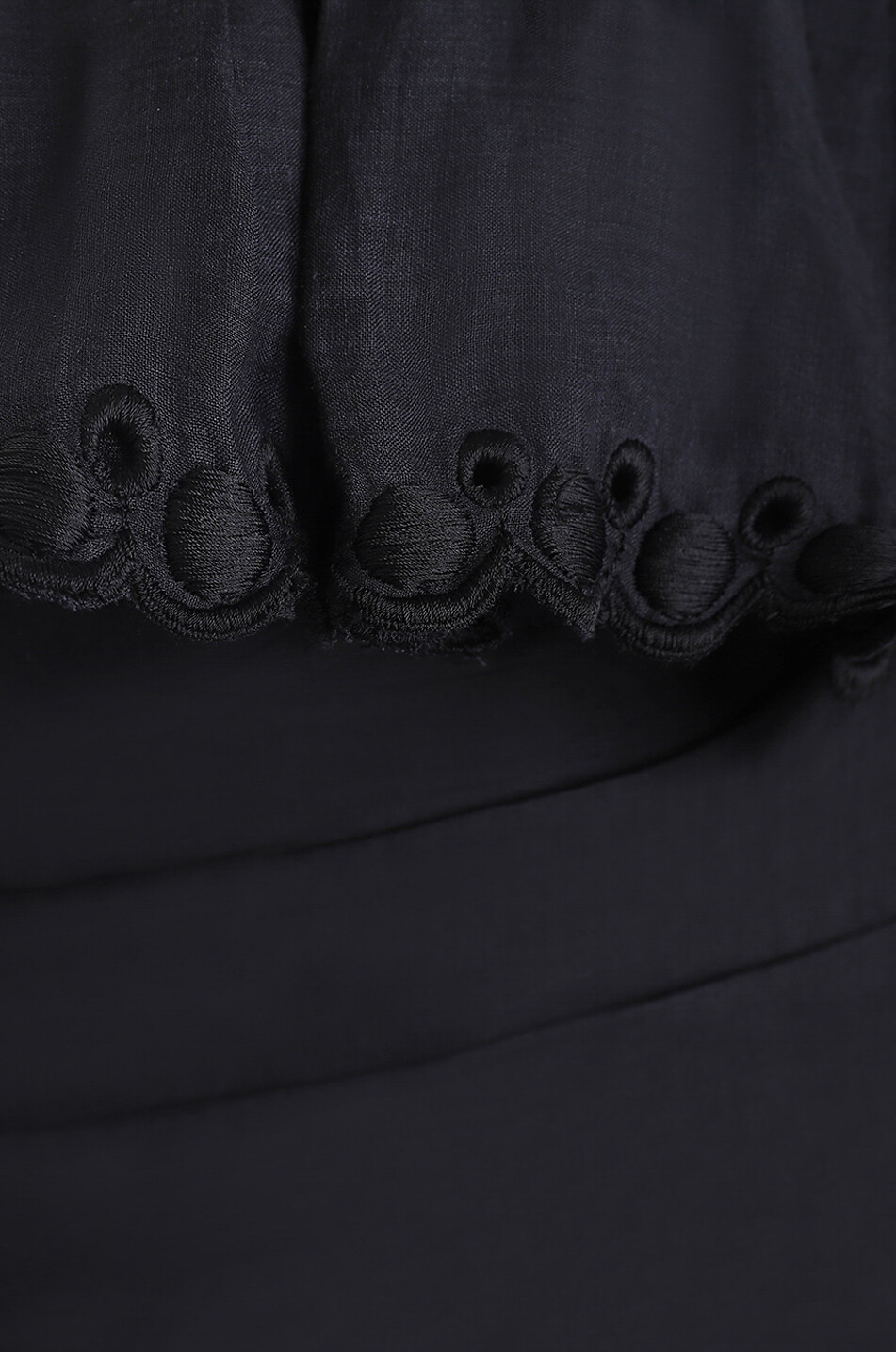 Mini robe bustier en ramie brodée Oxani
