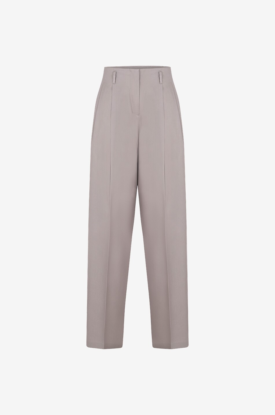 Pantalon large en gabardine de laine Flavia