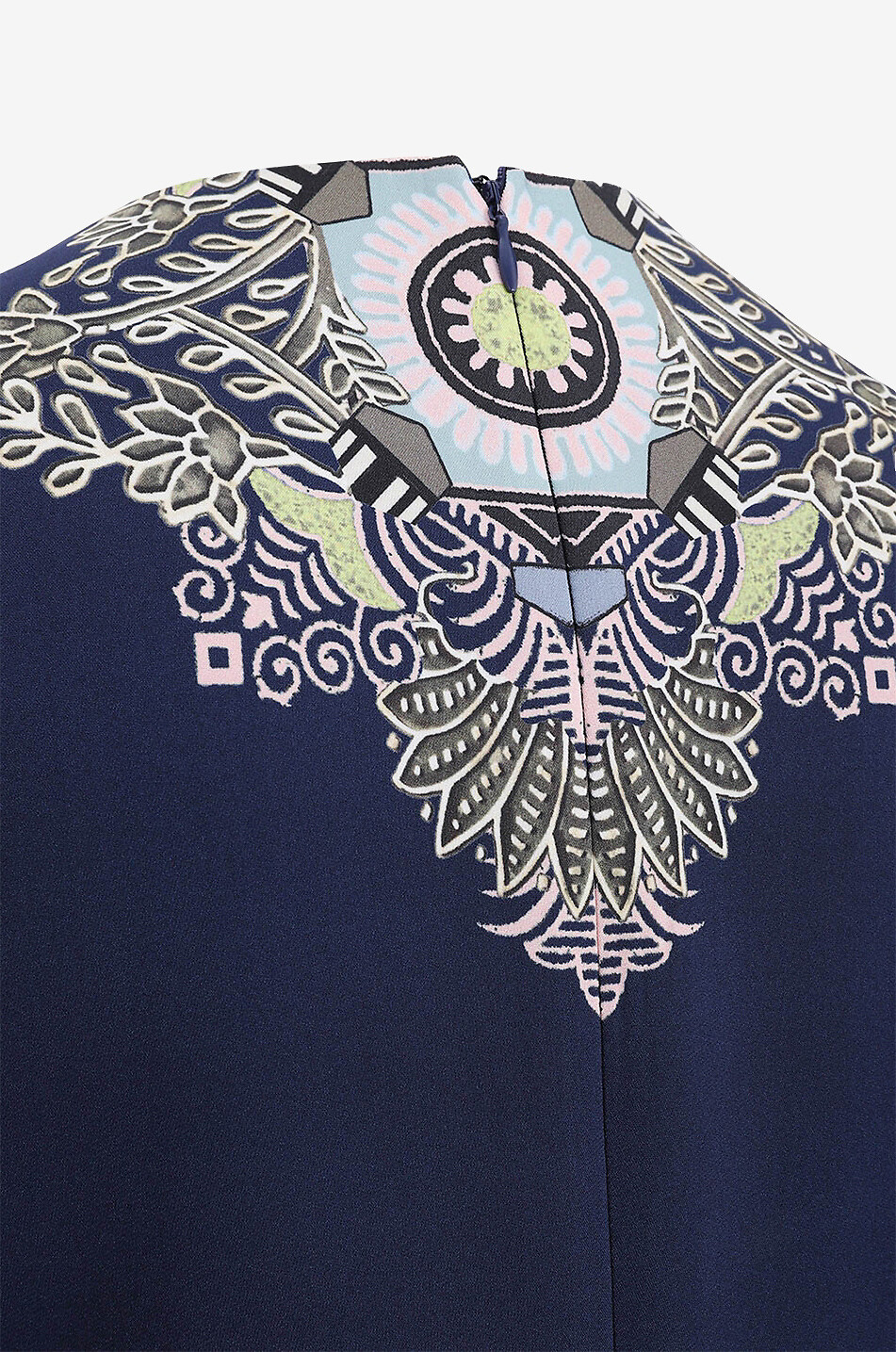 Short tunic dress with geometric patterns