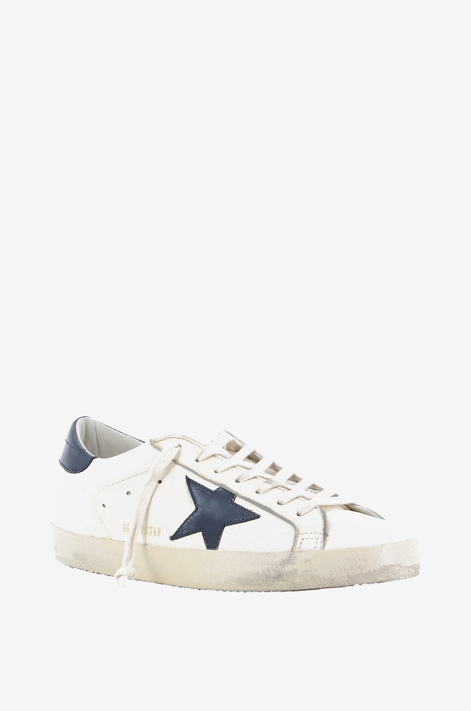 GOLDEN GOOSE Niedrige Schnürsneakers aus Nappaleder Super-Star Herren WEISS 1