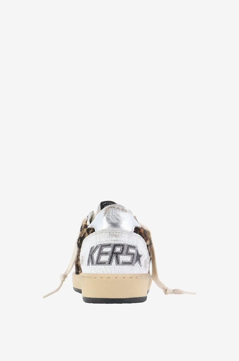 GOLDEN GOOSE Ball Star low-top leopard calf hair sneakers Women BEIGE 4