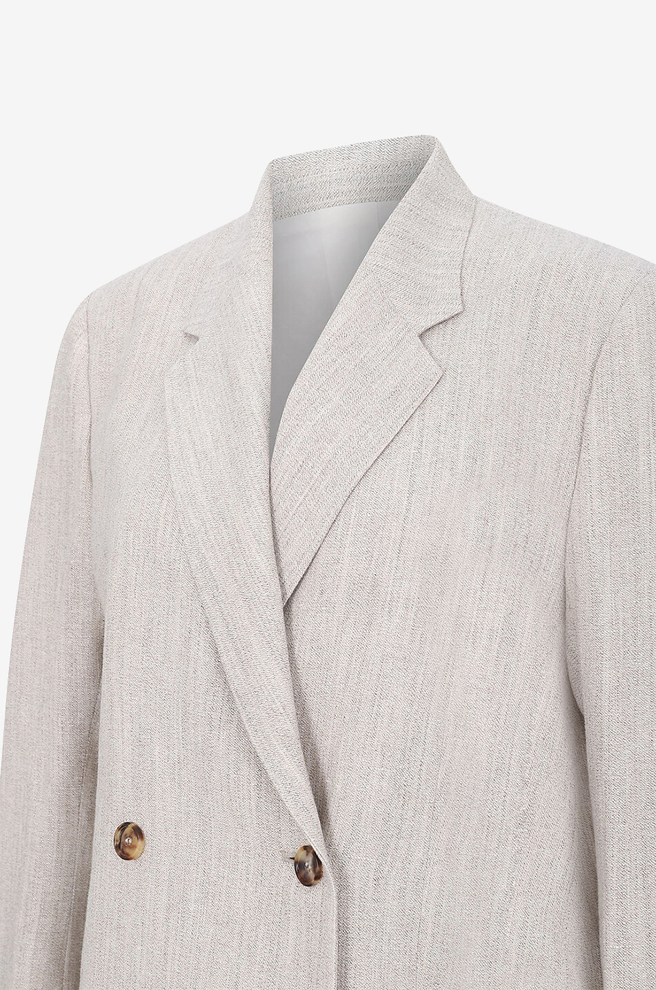Blazer oversize à boutonnage double en laine mélangée Mist