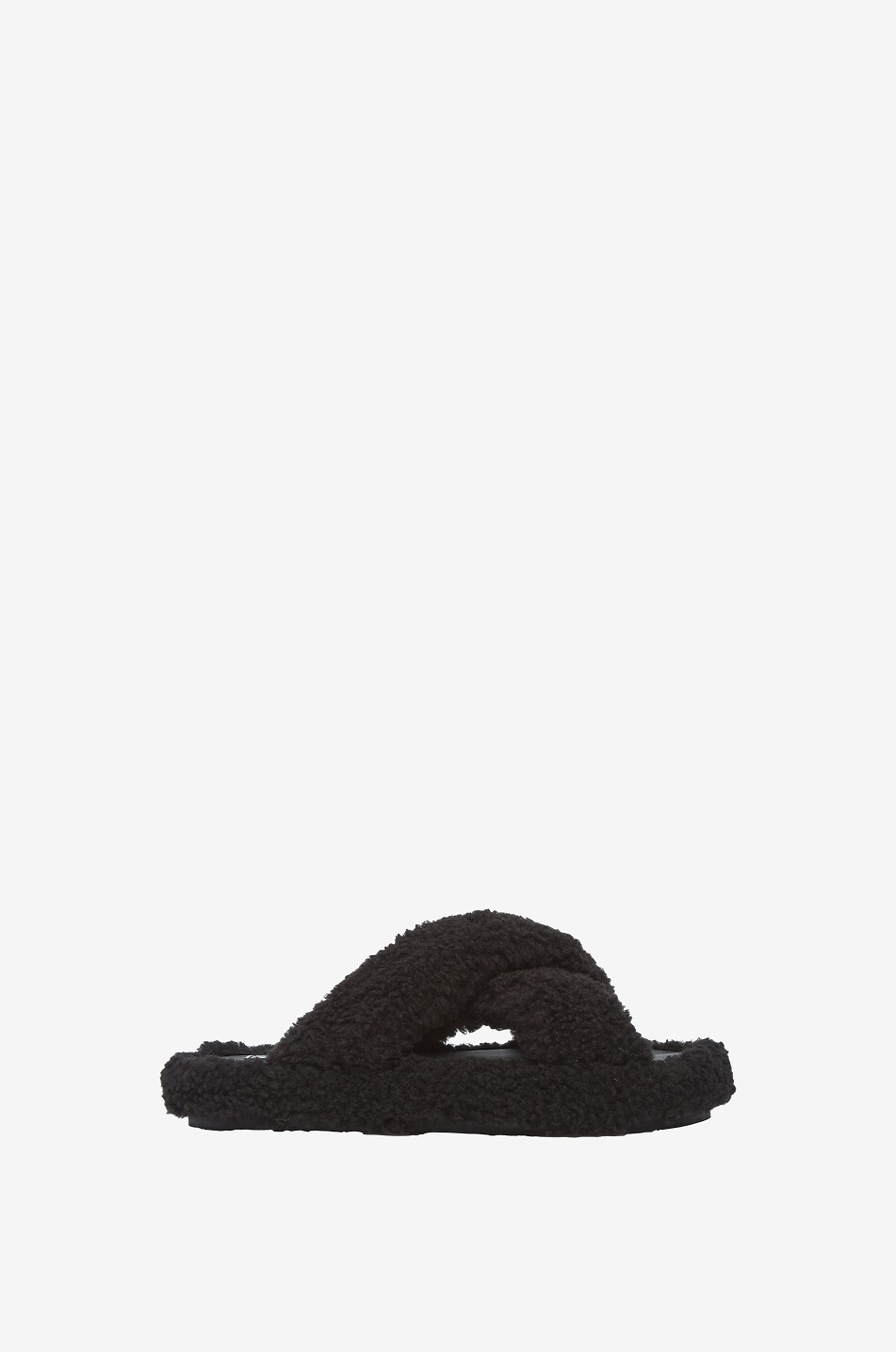 APPARIS Plüsch-Pantoffeln Biba Luxe Teddie Damen SCHWARZ 1
