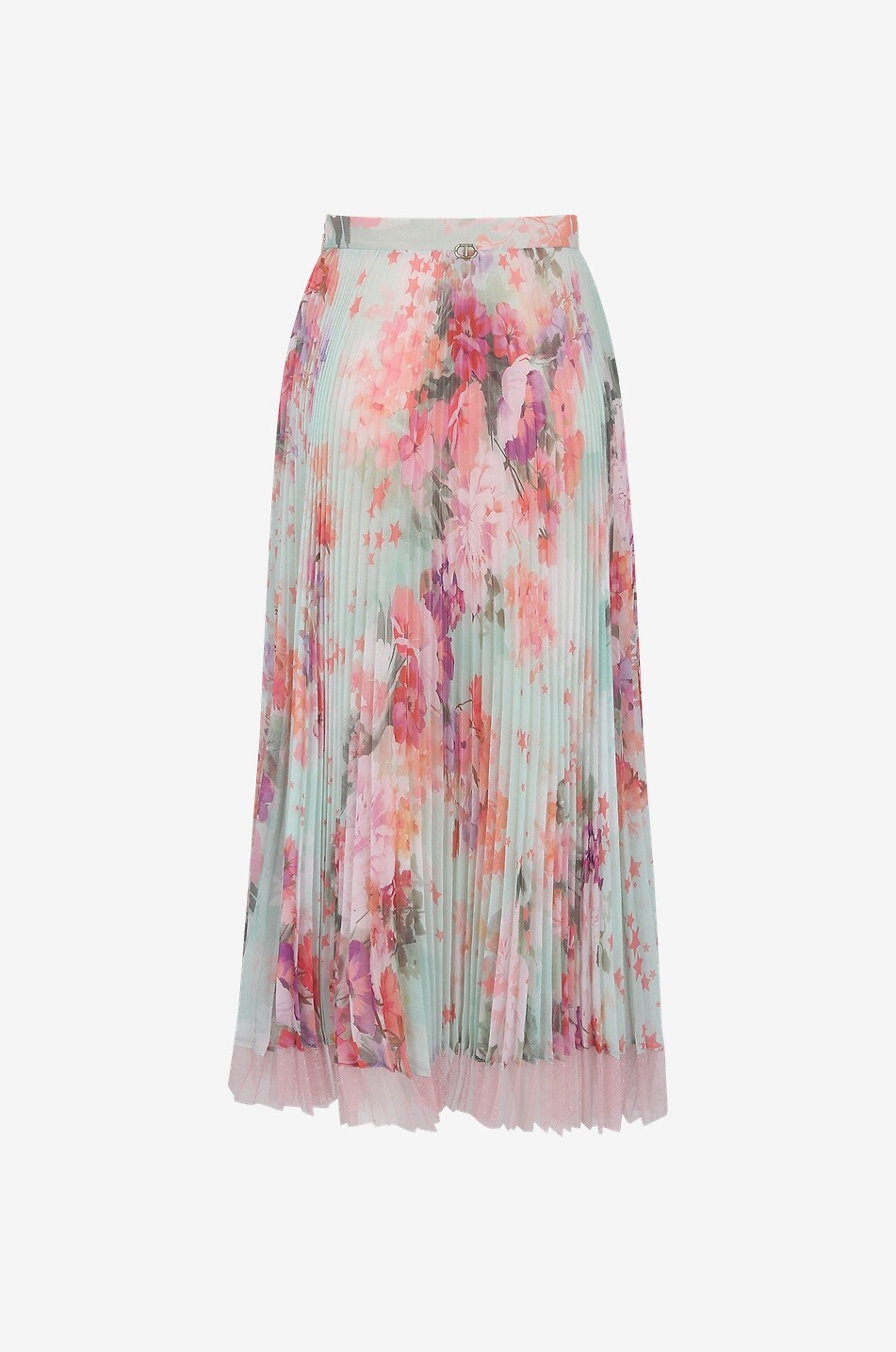 TWINSET Jupe midi plissée fleurie Femme MULTICOLORE1 2