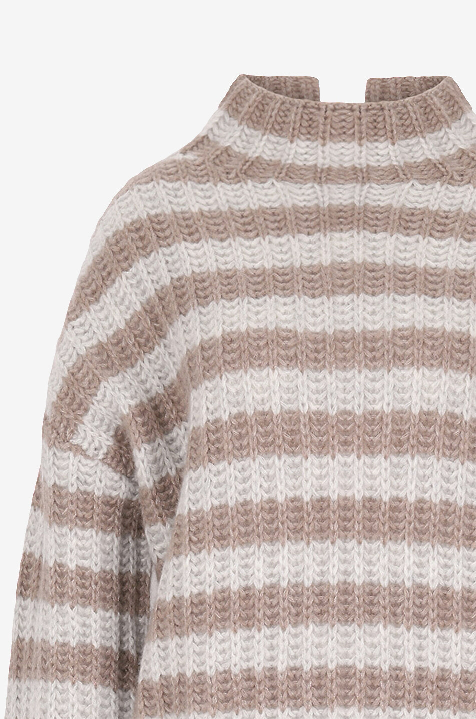 Pull boxy en maille côtelée épaisse à rayures
