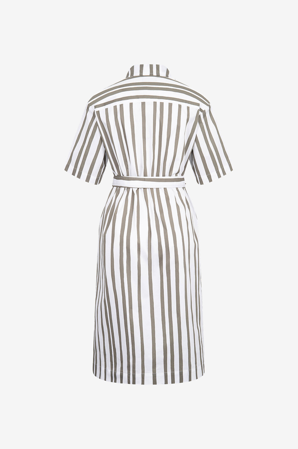 A.P.C. Gestreiftes A-förmiges Hemdkleid Rosita Damen KHAKI 2