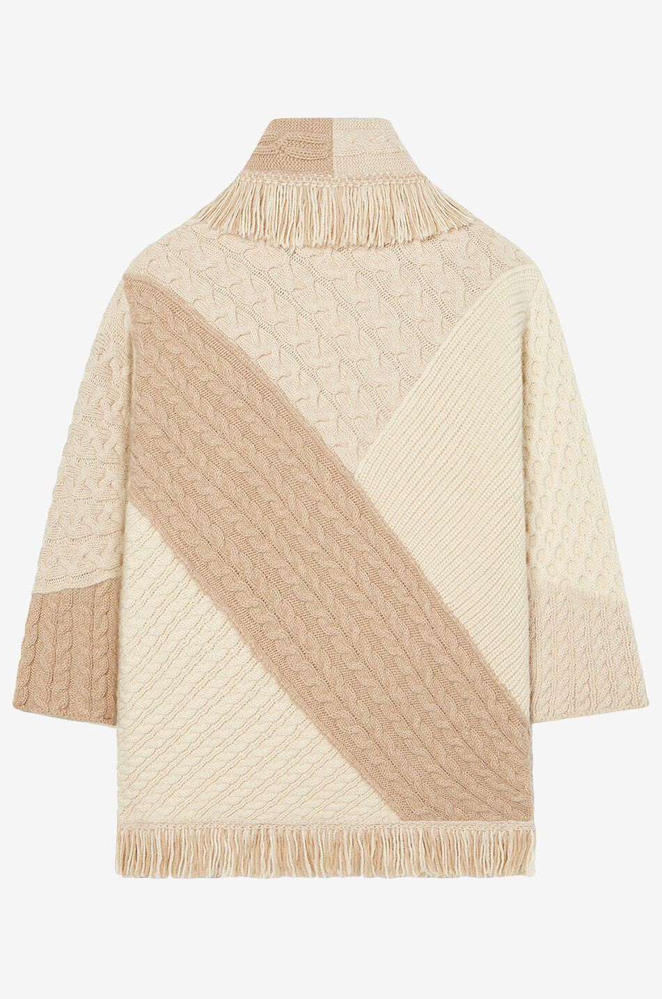The Talking Glacier long patchwork cardigan