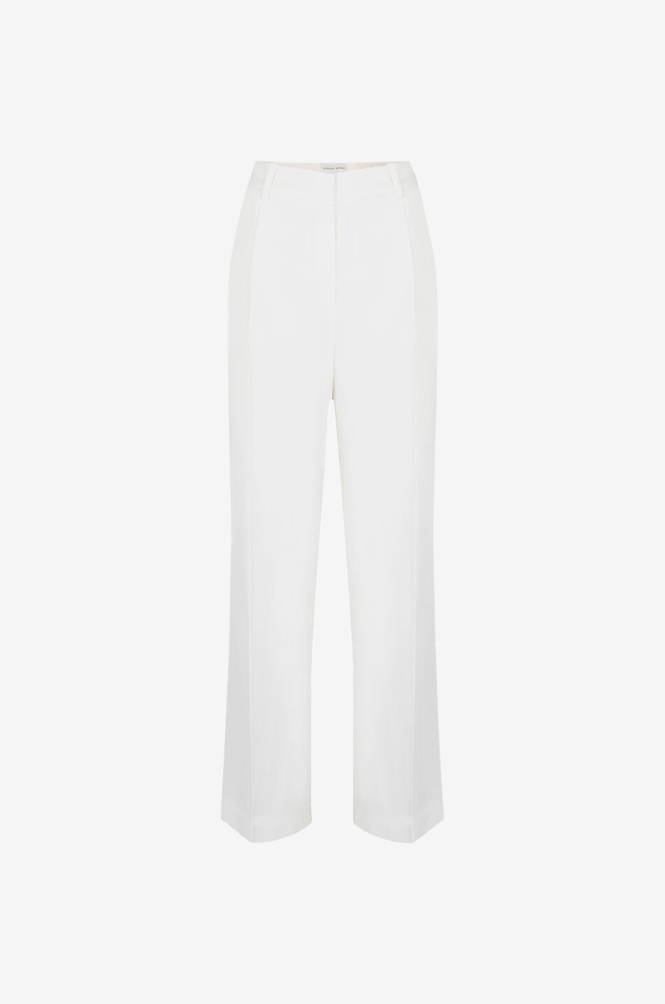 LOULOU STUDIO Hose mit weitem Bein aus Viskose und Leinen Cadar Damen WEISS 1