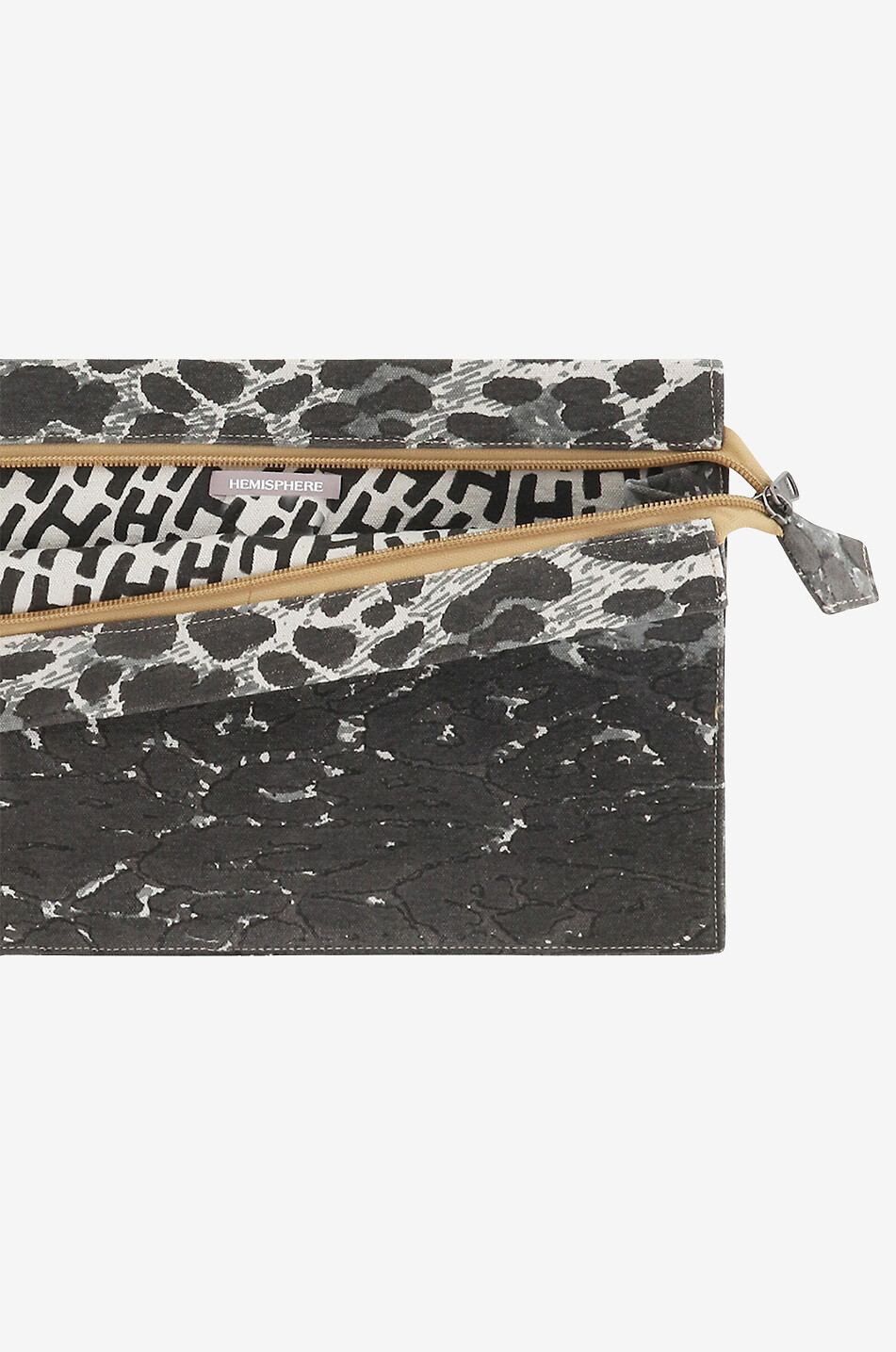 Trousse en coton motif chevrons