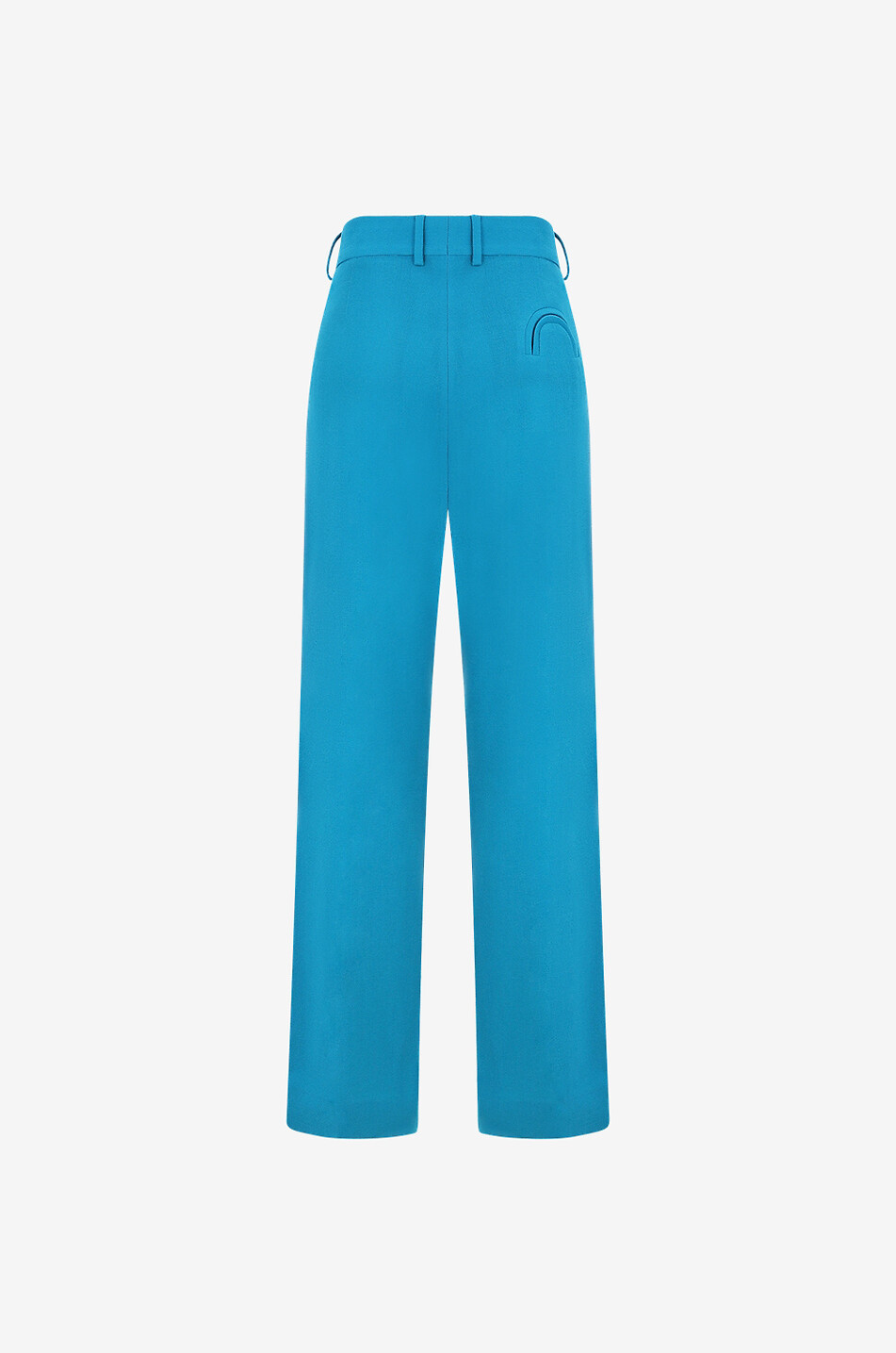 BLAZE MILANO Pantalon droit en laine vierge Cool and Easy Kaspia Femme BLEU MOYEN 2