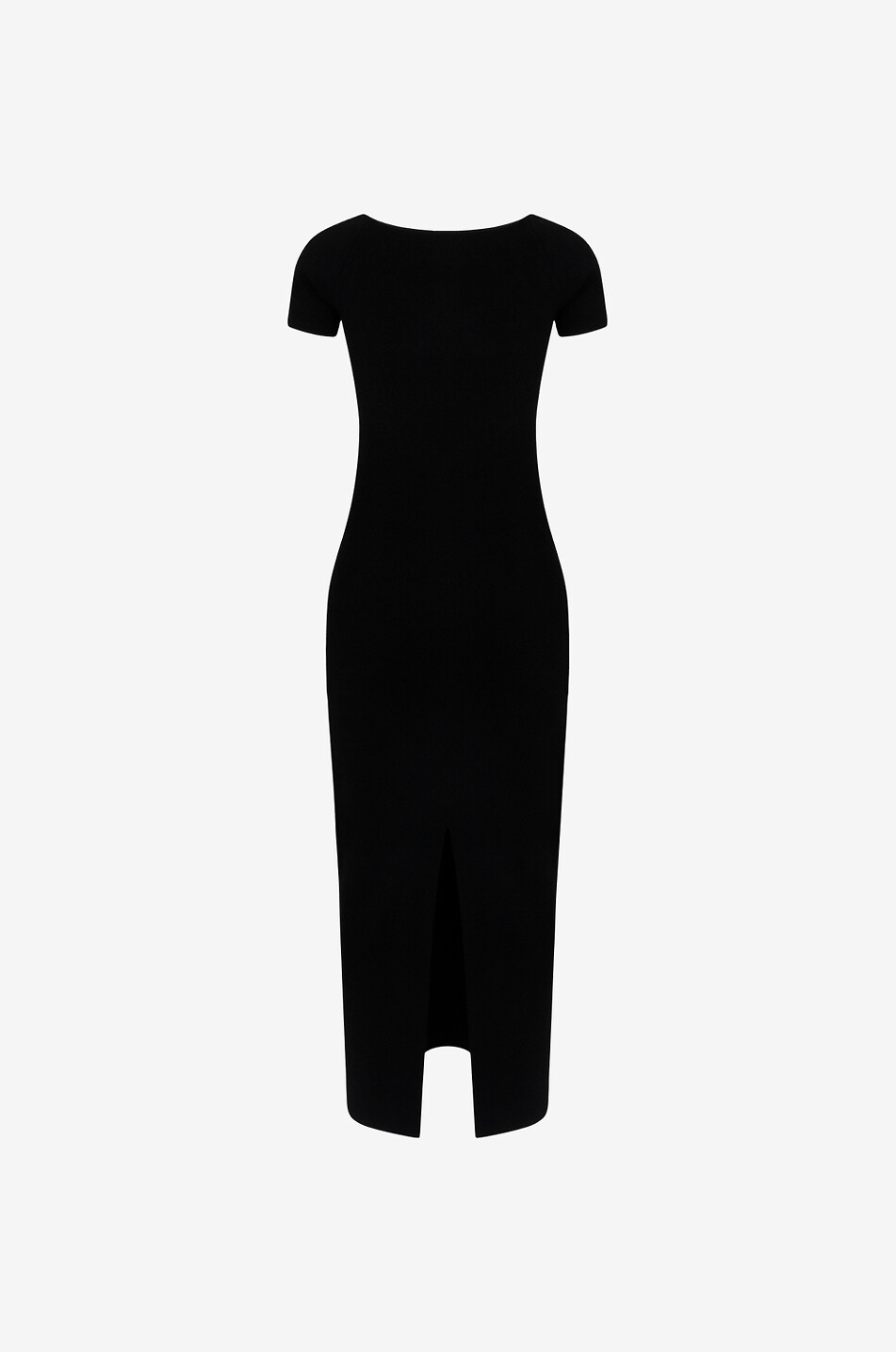 GALVAN LONDON Midi-Schlauchstrickkleid mit kurzen Ärmeln Gaia Damen SCHWARZ 2