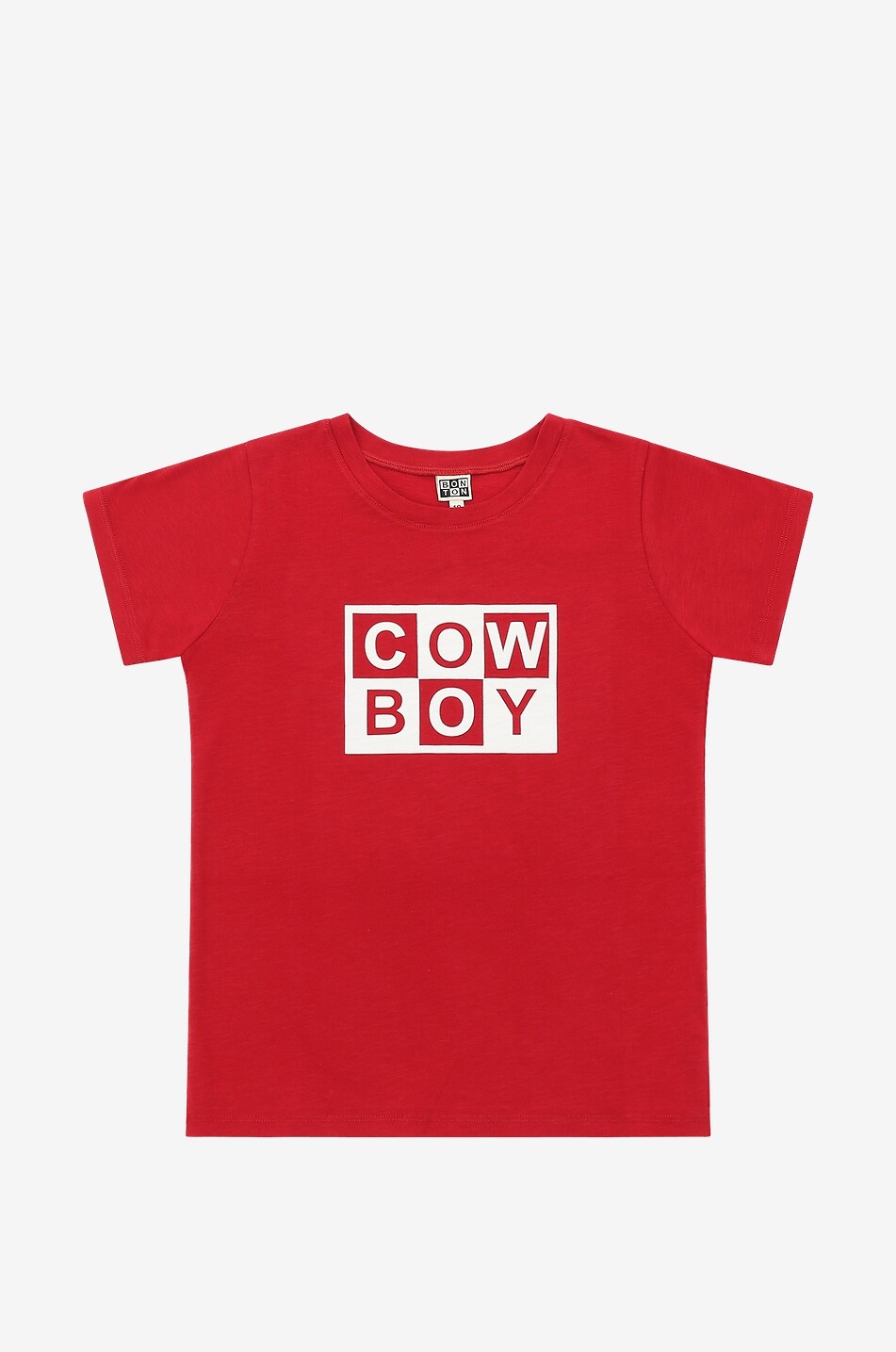 Cowboy boys' cotton short-sleeved T-shirt