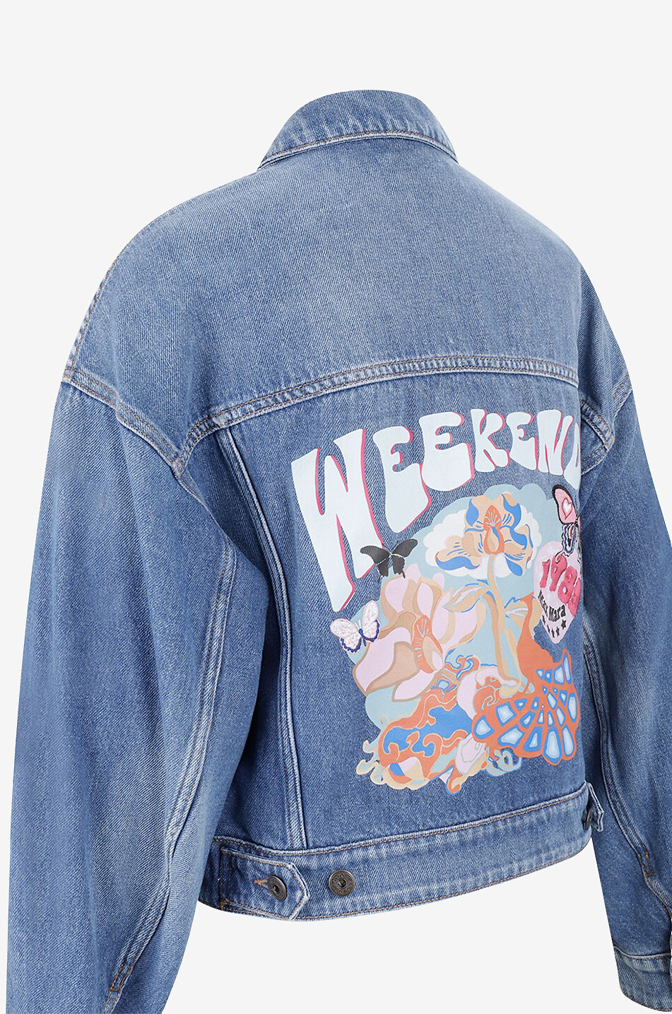 WEEKEND MAX MARA Kurze Denimjacke mit Stickerei Glenn Damen DUNKELBLAU 3