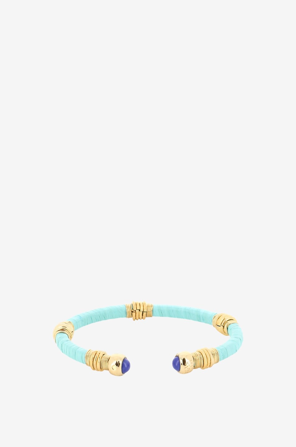 Sari gold-tone bangle with raffia