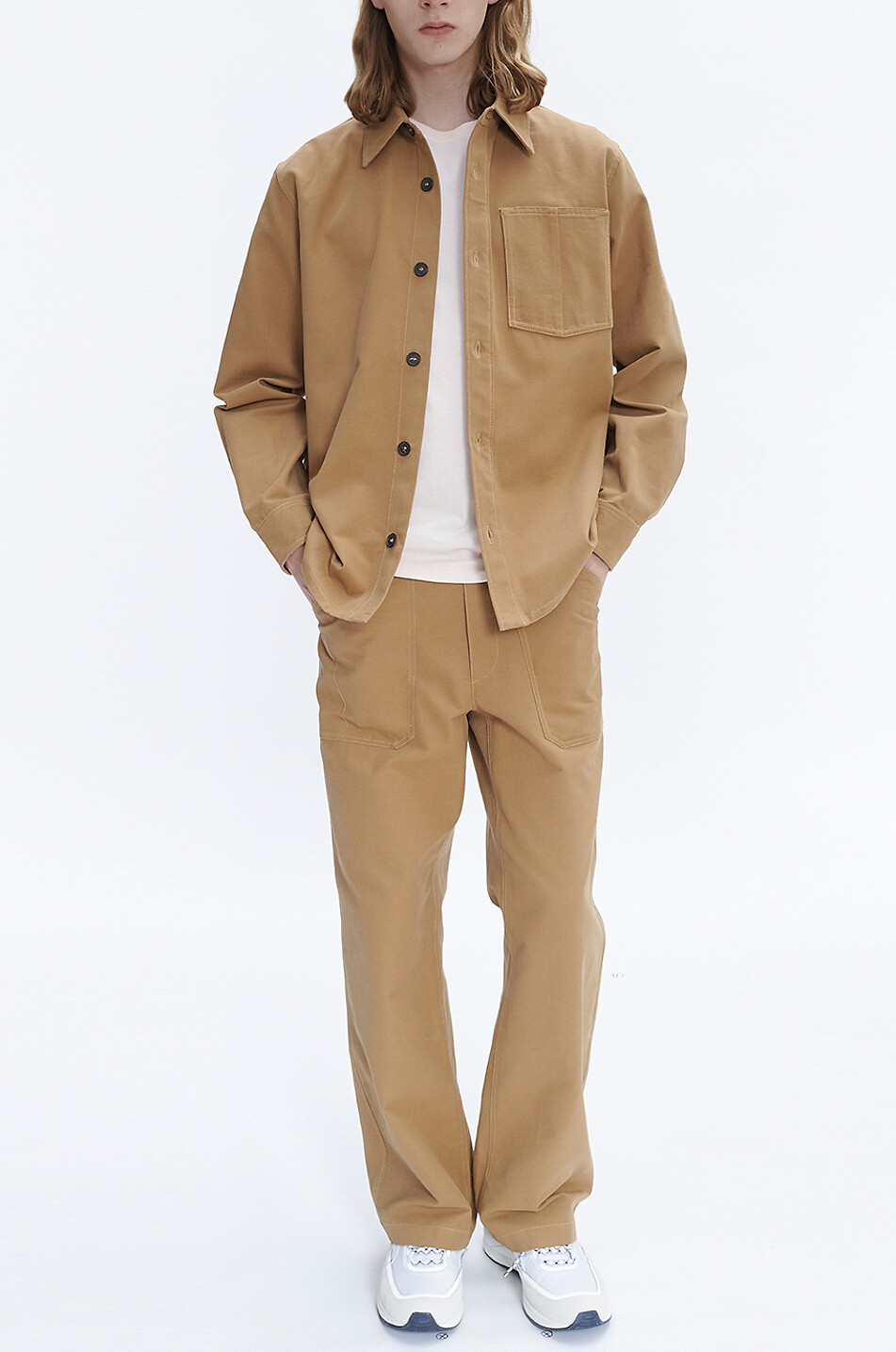 A.P.C. Sydney relaxed straight-leg canvas trousers Men CAMEL 3