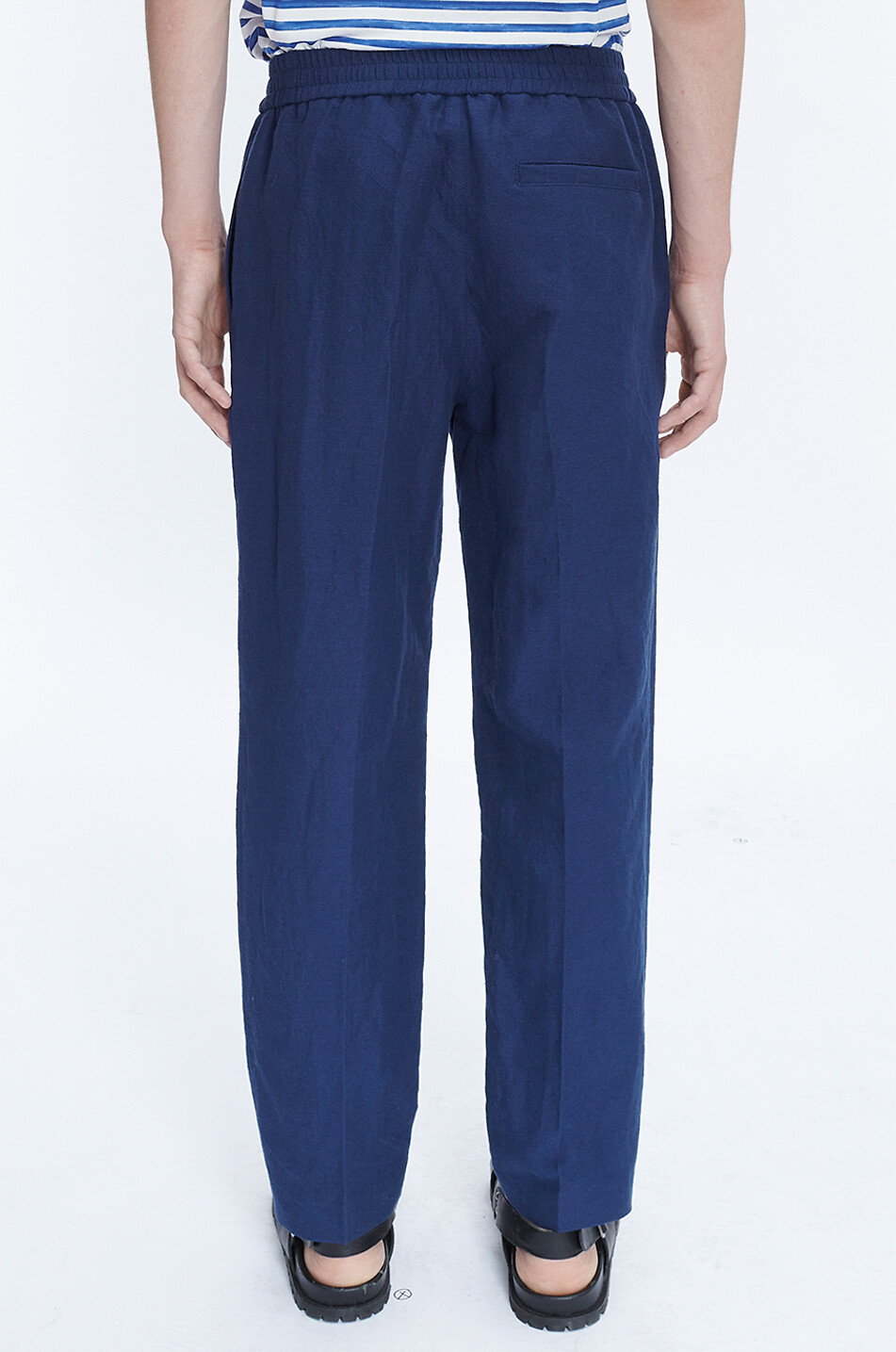 A.P.C. Keilhose aus Leinen und Baumwolle Pieter Herren DUNKELBLAU 3