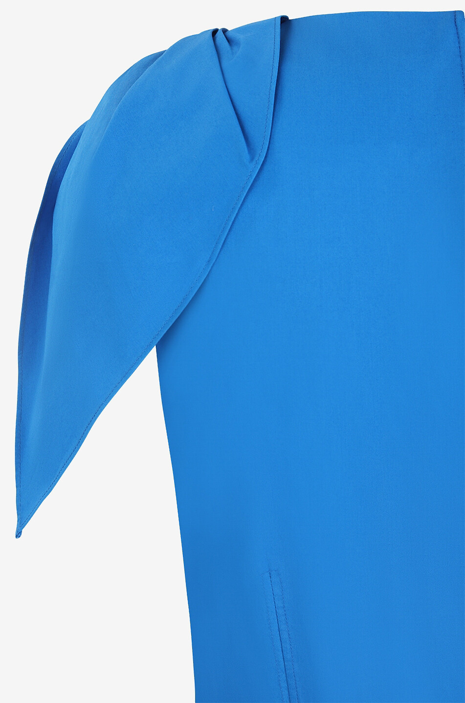 ROLAND MOURET Robe midi sans manches en popeline détail noeud Femme BLEU 3