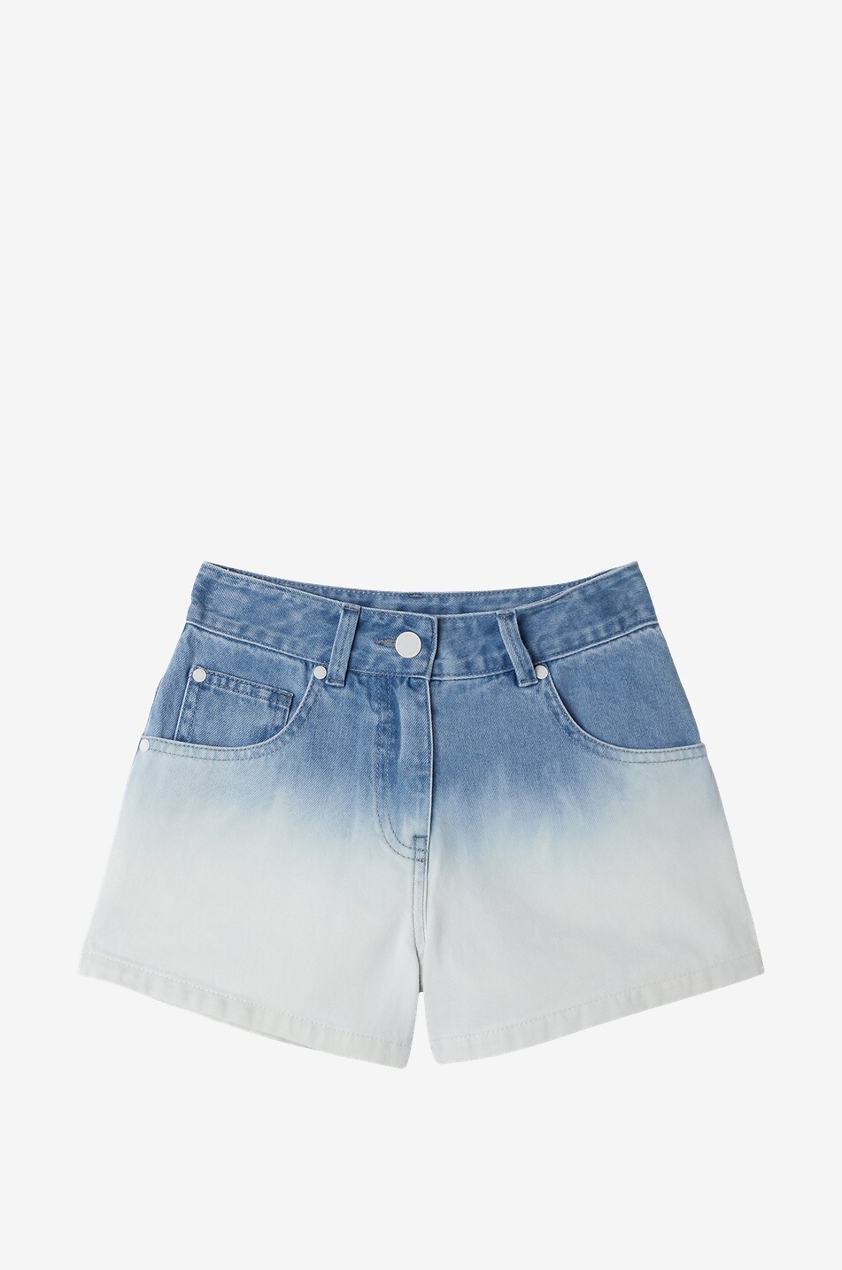 Short fille en denim délavé Ombre