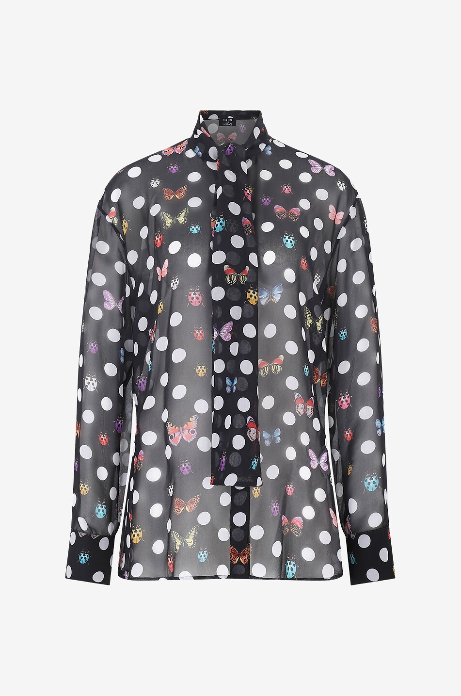 Musseline-Hemd mit Print Butterflies