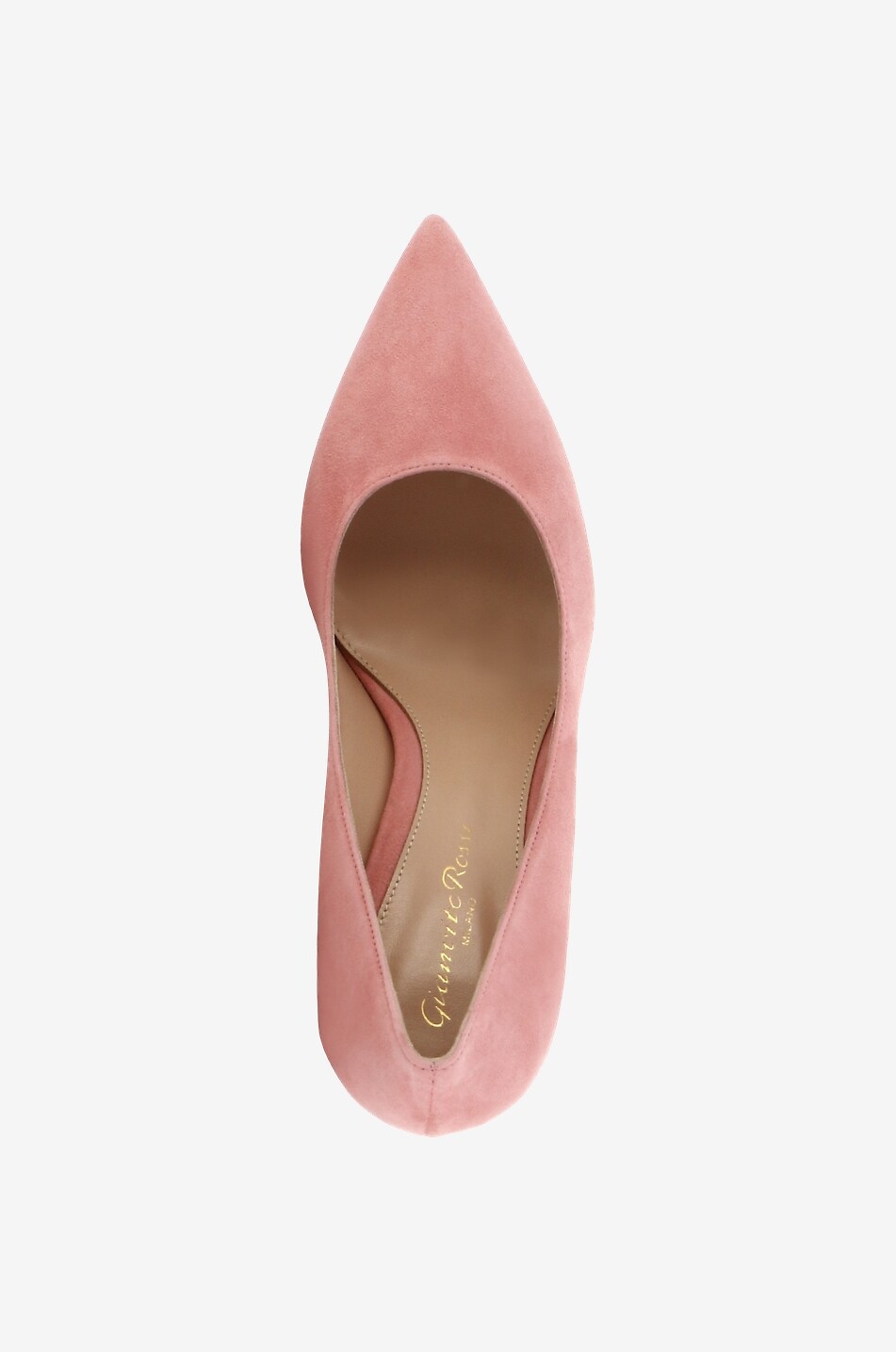 GIANVITO ROSSI Escarpins en daim à talon carré Piper 85 Femme ROSE 5