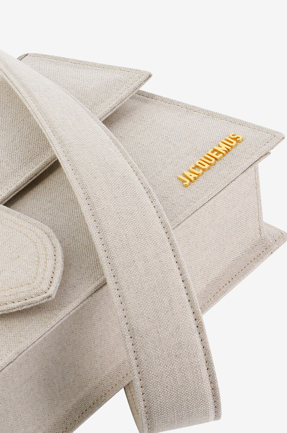 JACQUEMUS Sac porté épaule en toile Le Bambinou Femme BEIGE 6