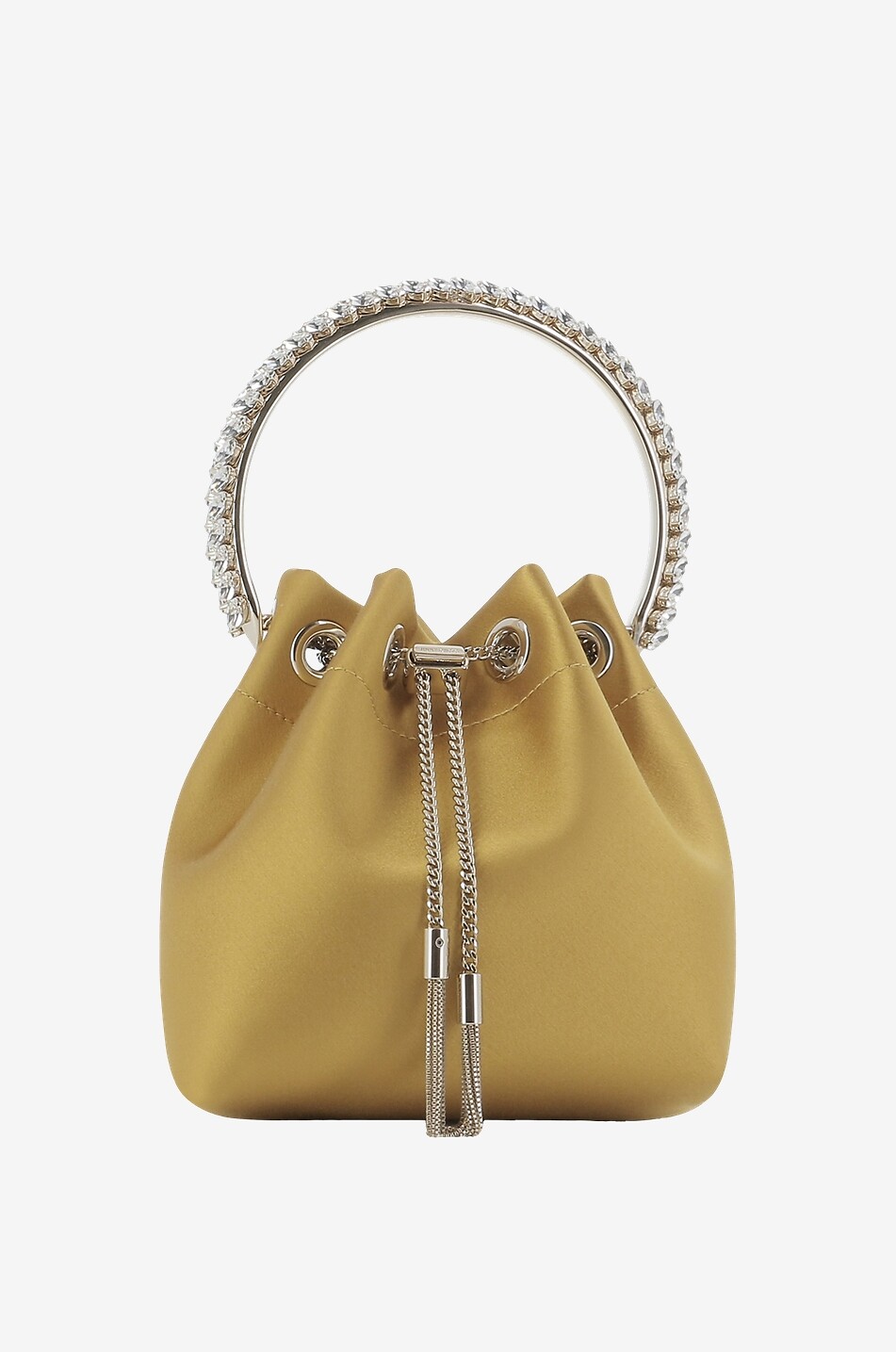 Bucket-Tasche aus Satin mit Kristallen Bon Bon