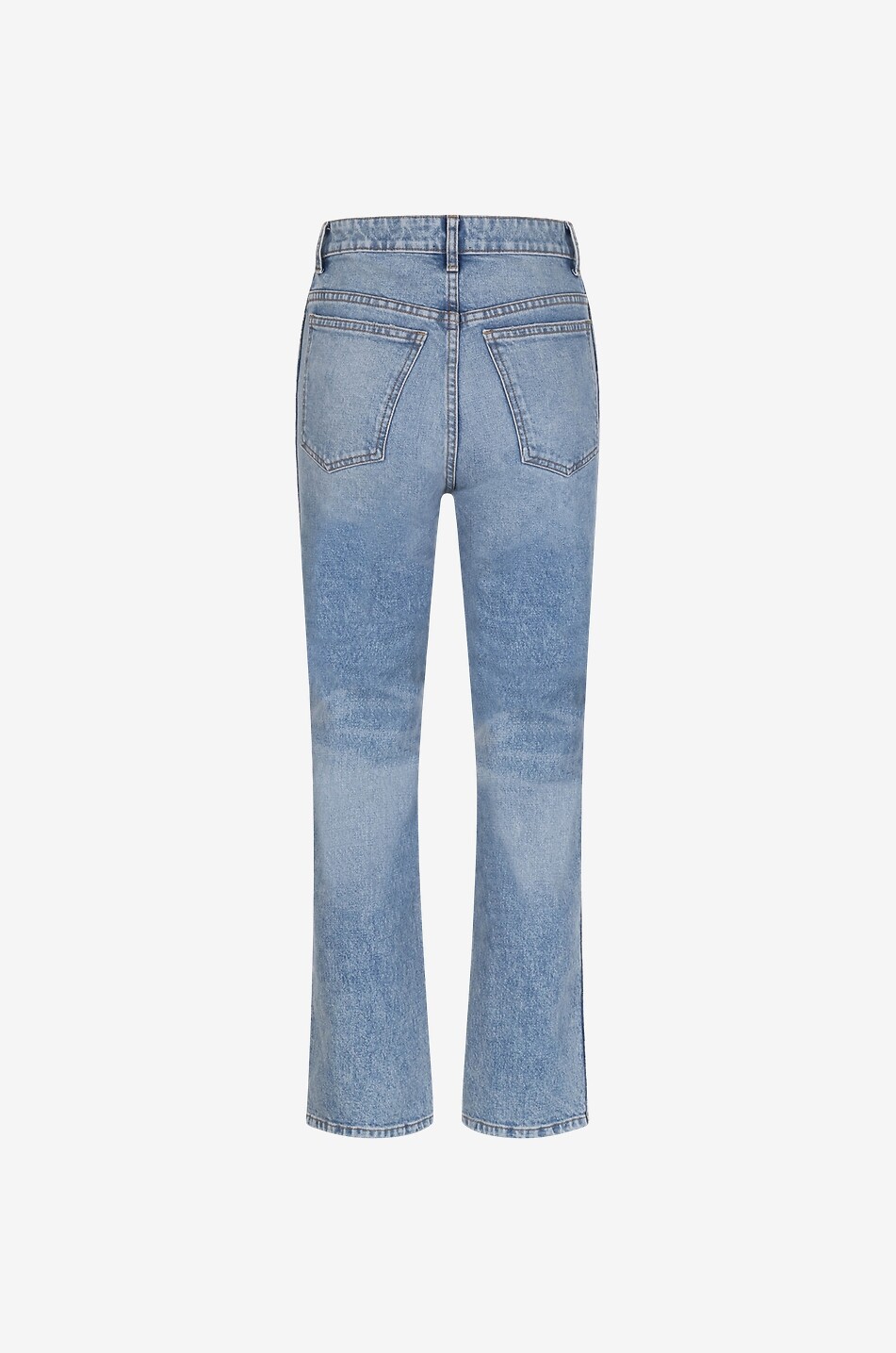 KHAITE The Abigail Straight cropped high-rise straight-leg jeans Women BLUE 2