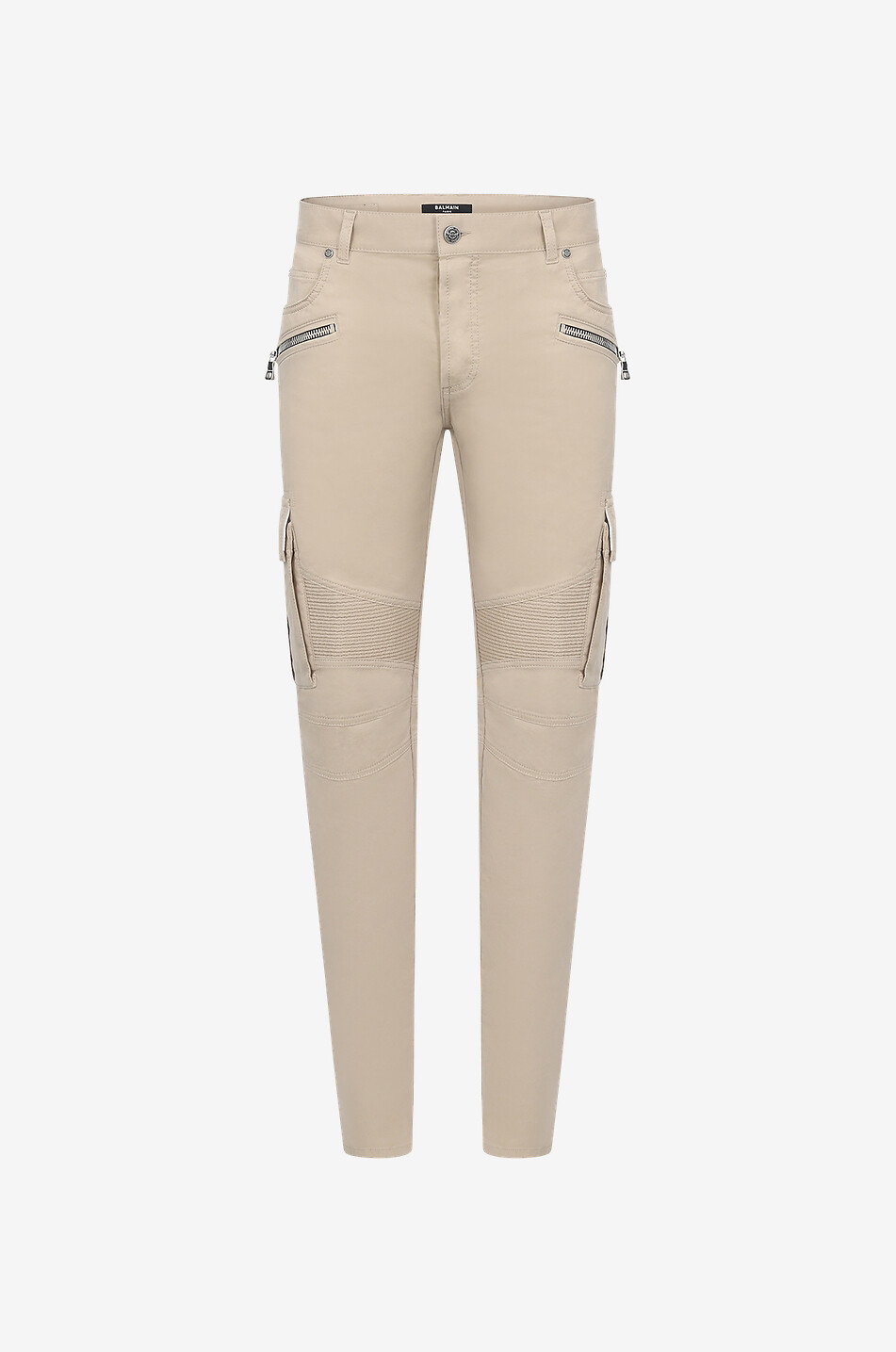 Cotton stretch slim fit cargo trousers