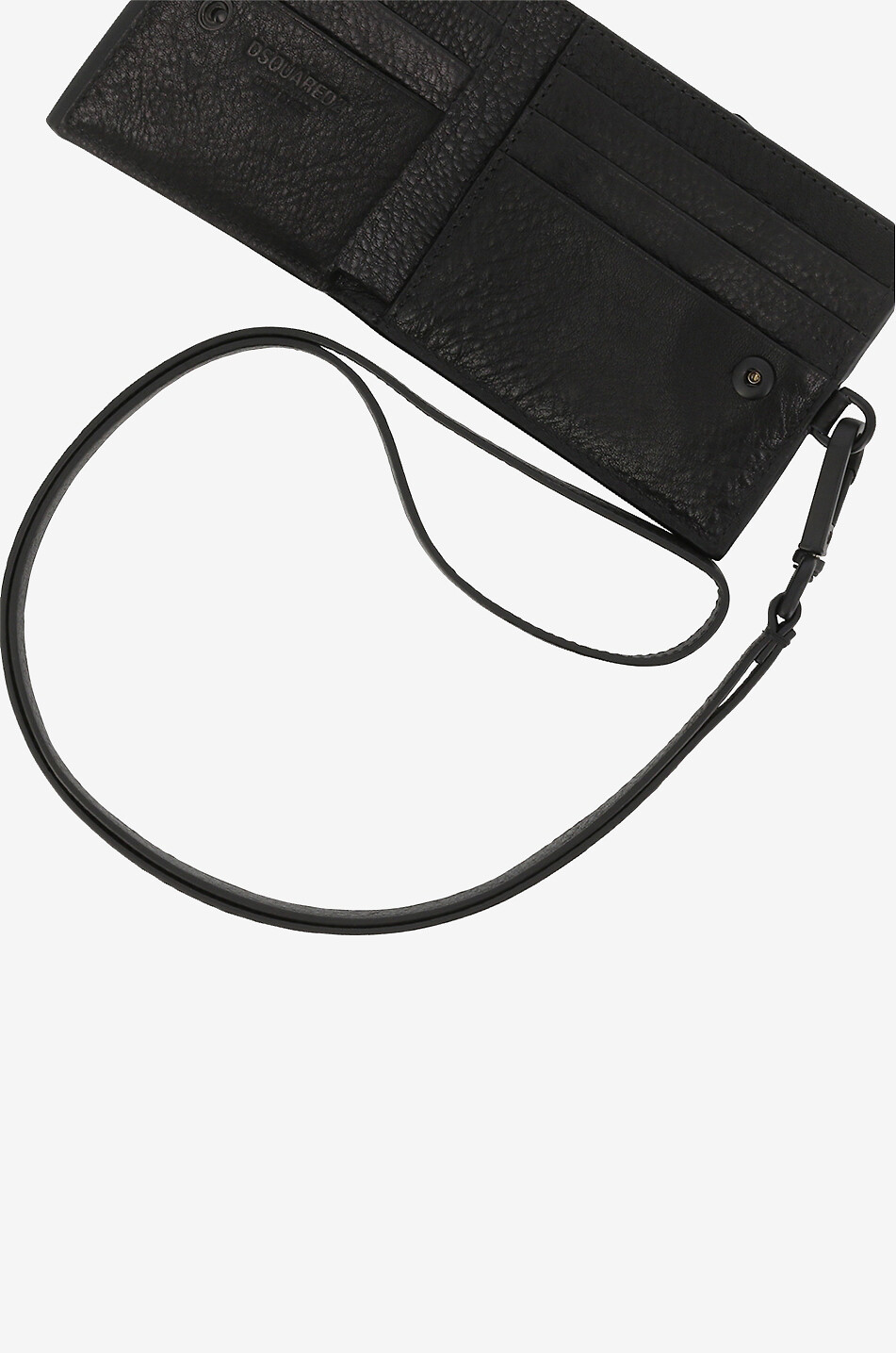 DSQUARED2 Brieftasche aus Vintage-Leder mit Schlaufe Be ICON Herren SCHWARZ 3
