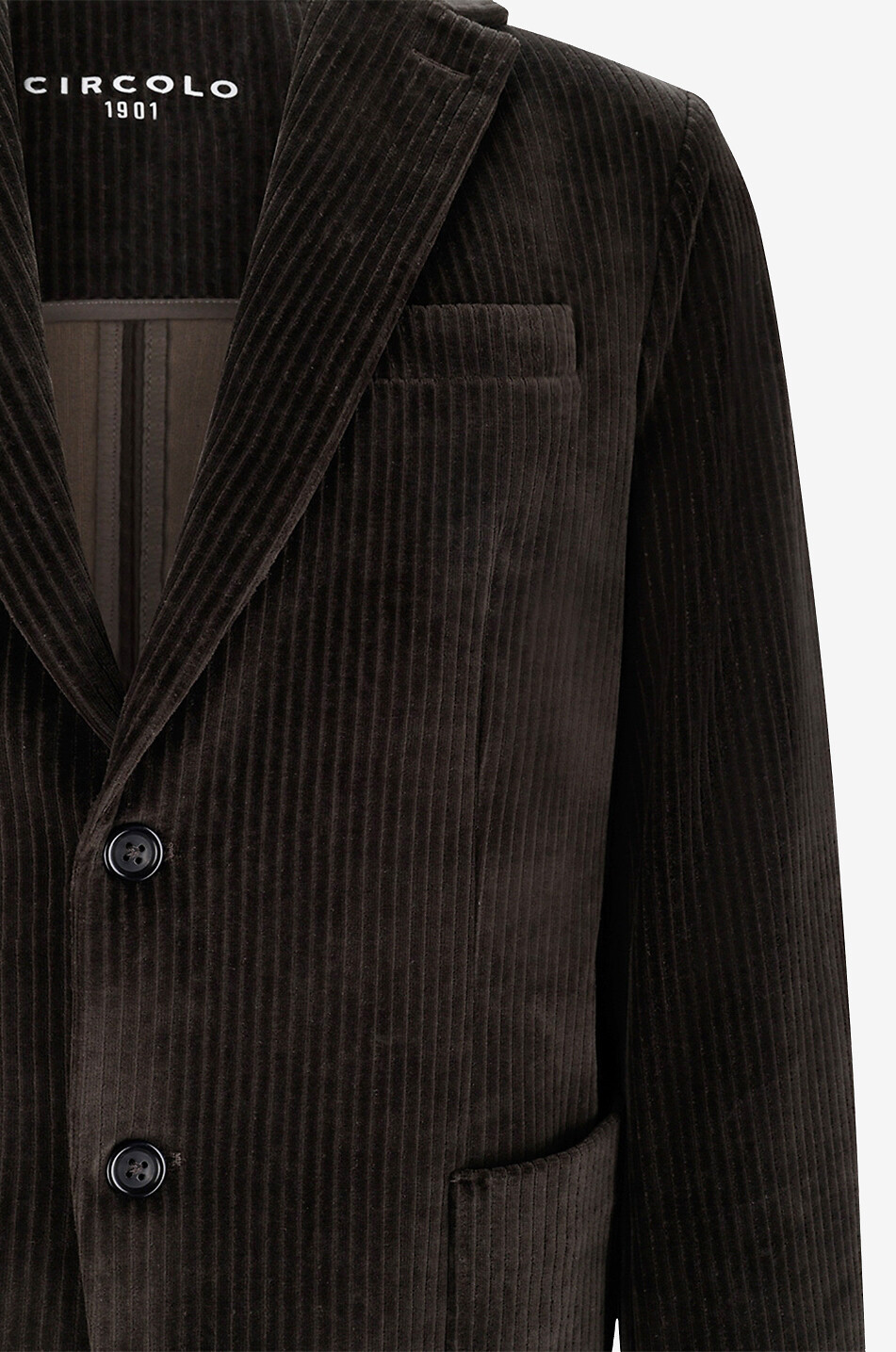 Einreihiger Cordsamt-Slim-Fit-Blazer