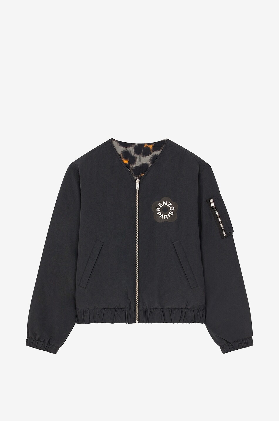 KENZO Hana Leopard reversible bomber jacket Men BLACK 1