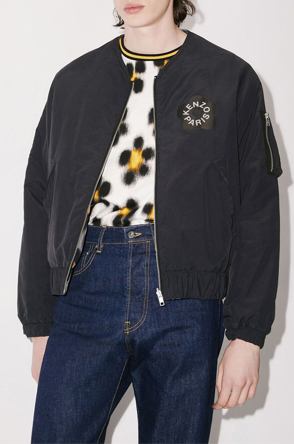 KENZO Hana Leopard reversible bomber jacket Men BLACK 3