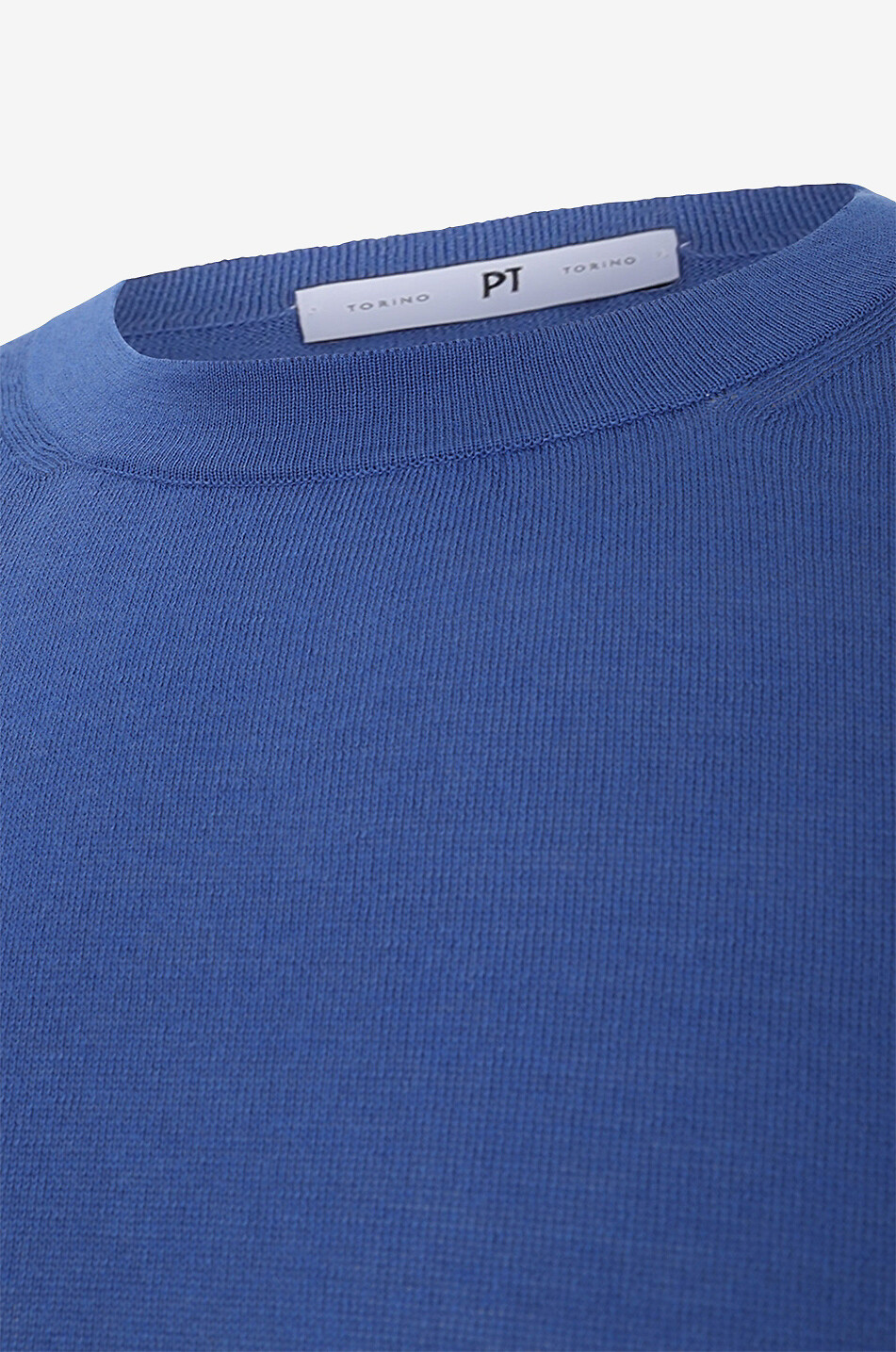 Cotton and silk round neck jumper