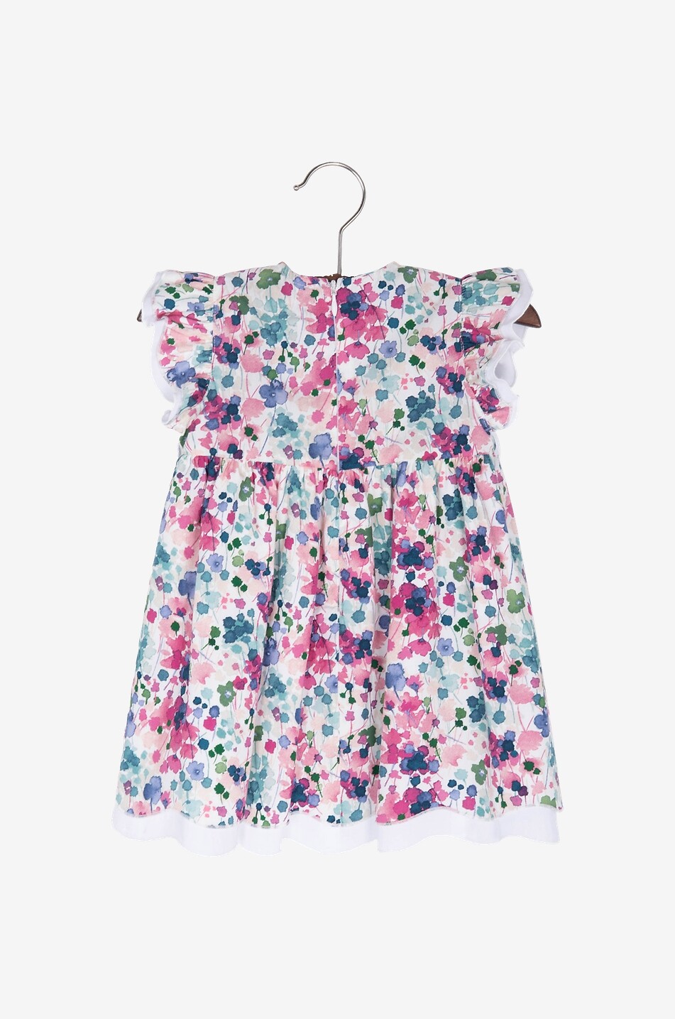 Ärmelloses Babykleid aus geblümter Baumwolle