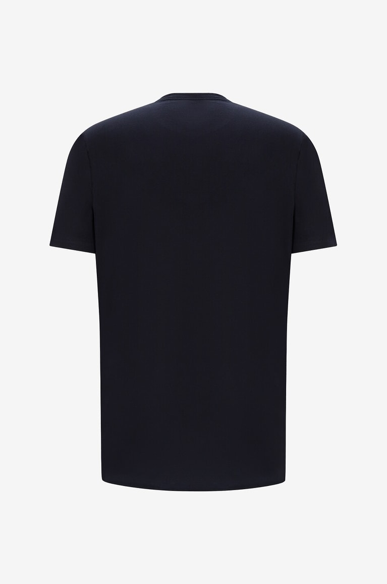 MAJESTIC FILATURES Cotton short-sleeved T-shirt Men DARK BLUE 2