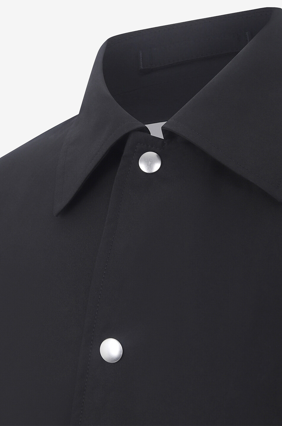 JIL SANDER Logo printed dry touch cotton shirt jacket Men BLACK 3