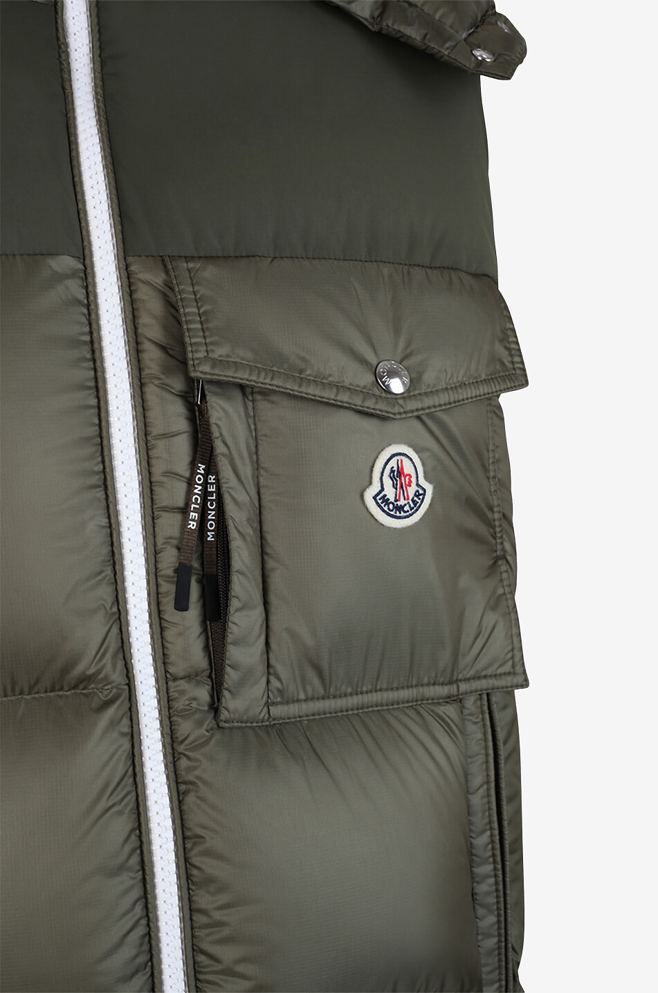 MONCLER Oust quilted hooded vest Men KHAKI 3