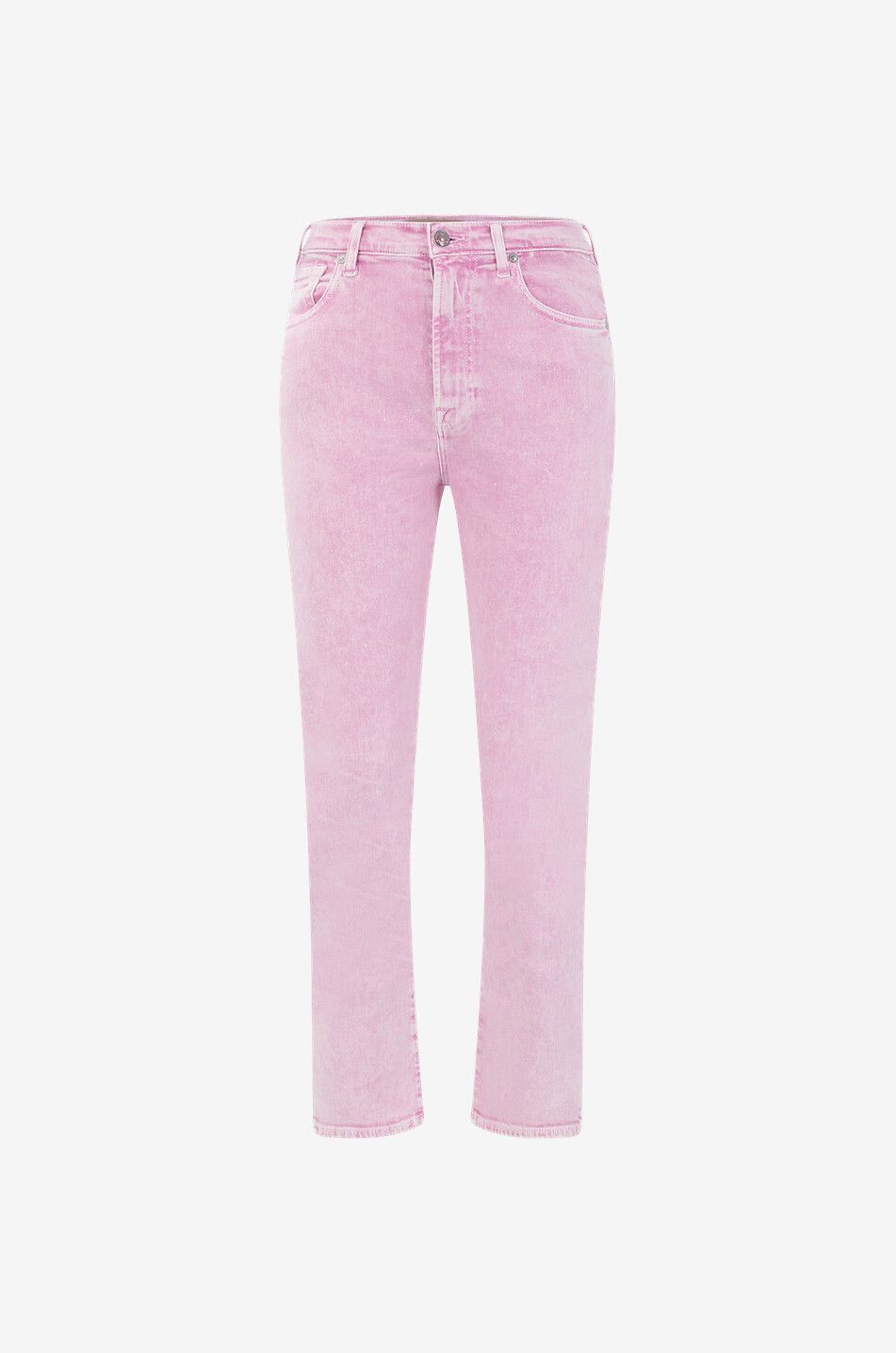 7 FOR ALL MANKIND Easy Slim Ankle Fit cotton slim fit jeans Women PINK 1