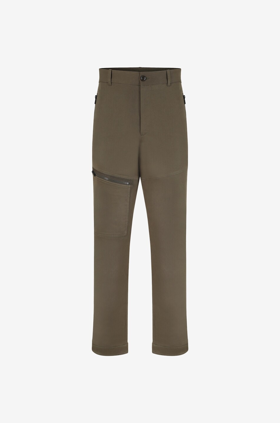 Slim fit cargo trousers with zipped pockets