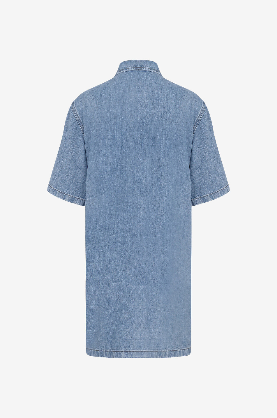 7 FOR ALL MANKIND Robe chemise courte en coton Laura Femme BLEU CLAIR 2