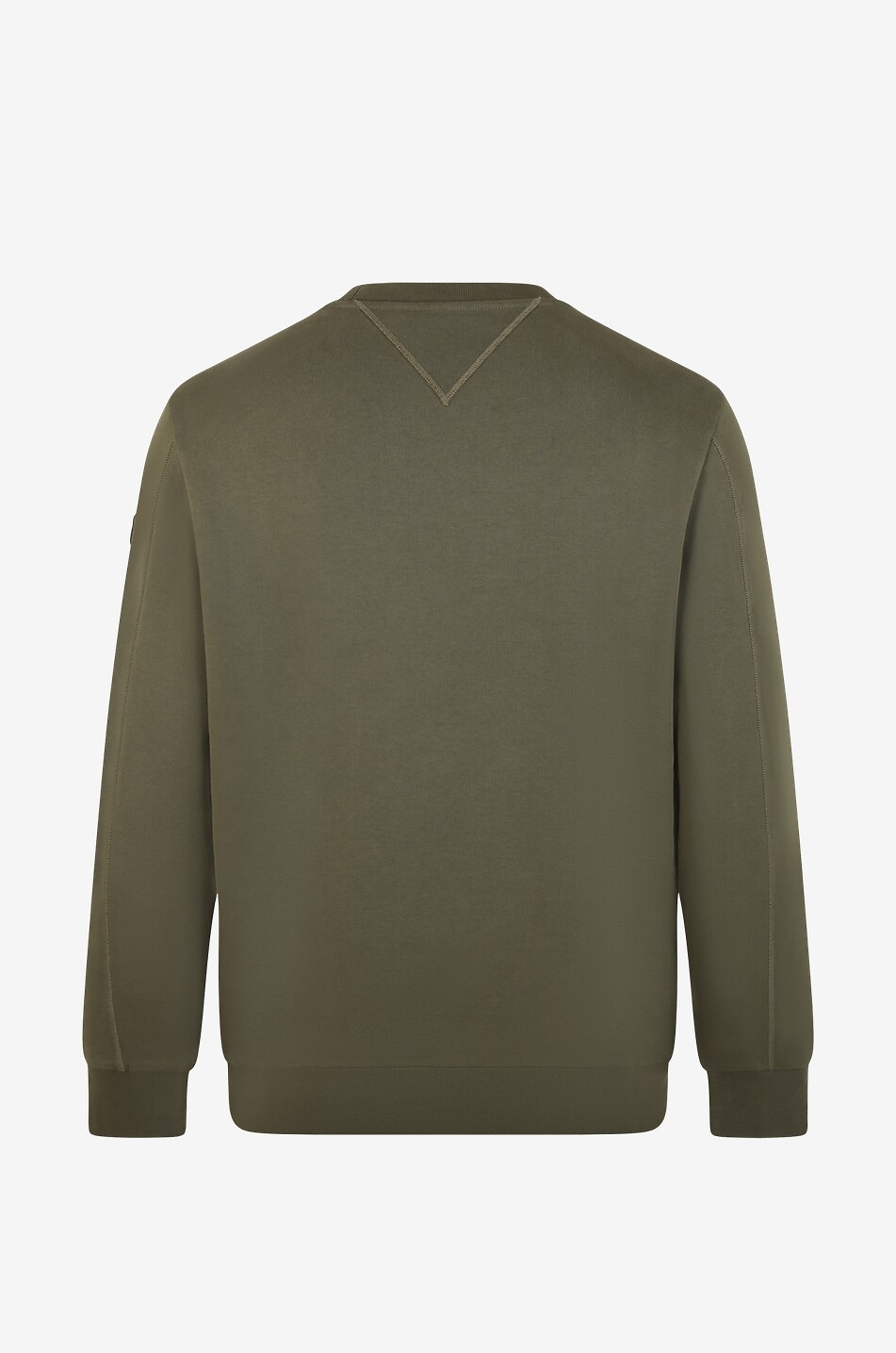 MONCLER Rundhals-Sweatshirt mit Flock-Logo Matt Black Herren GRÜN 2