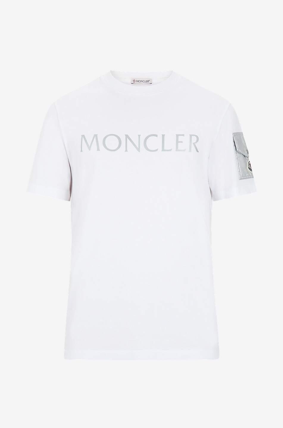 MONCLER Logo printed logo with sleeve pocket Men WHITE 1