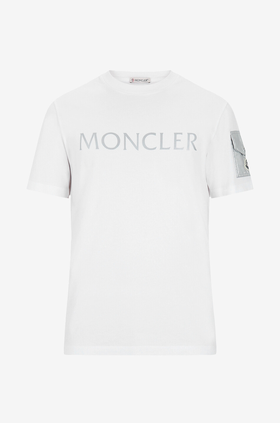 MONCLER T-shirt imprimé logo à poche manche Homme BLANC 1