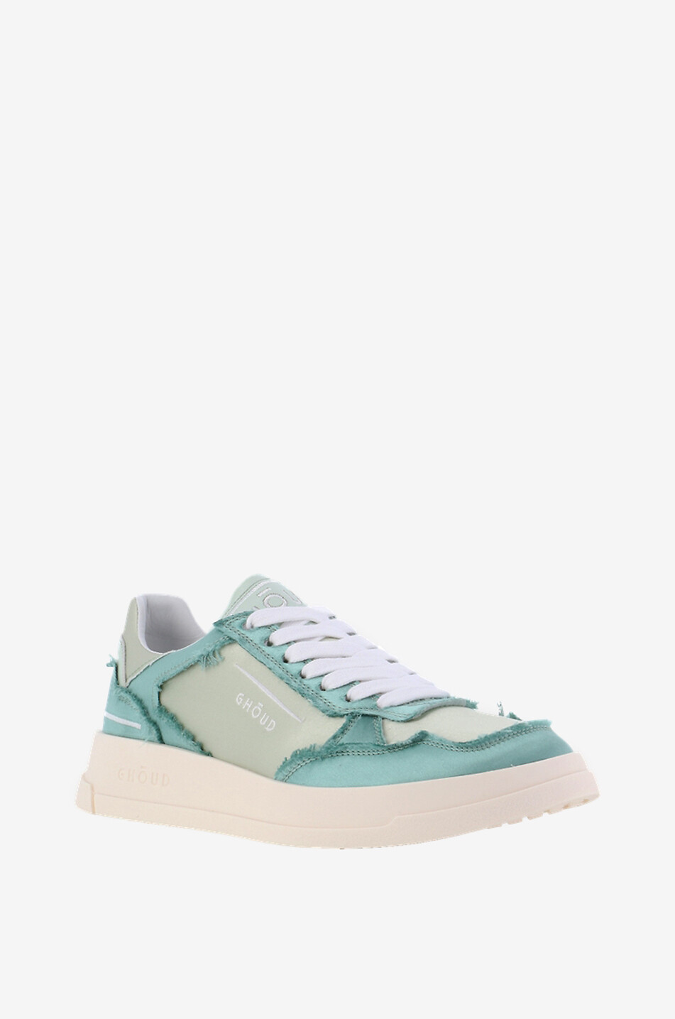 GHOUD VENICE Niedrige Schnürsneakers aus Stoff Tweener Damen GRÜN 1